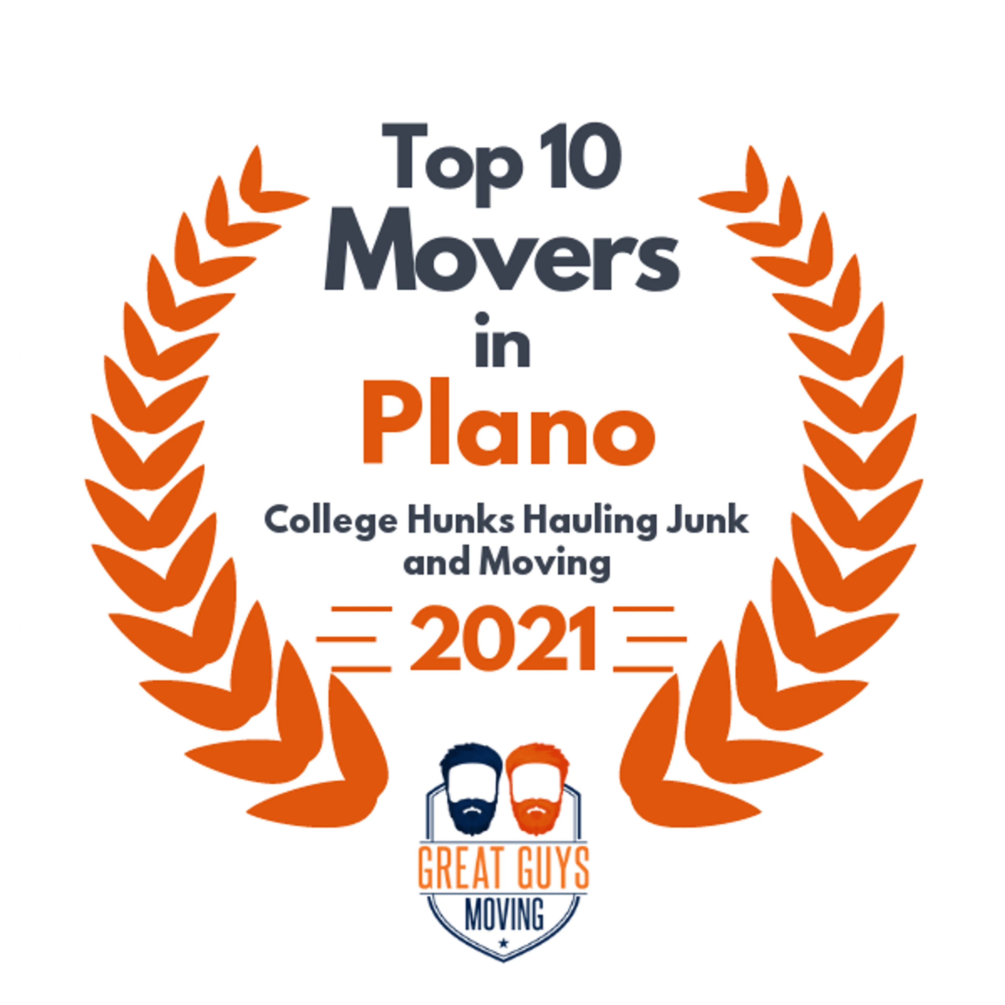 Top 10 Movers in Frisco, TX 2021 award