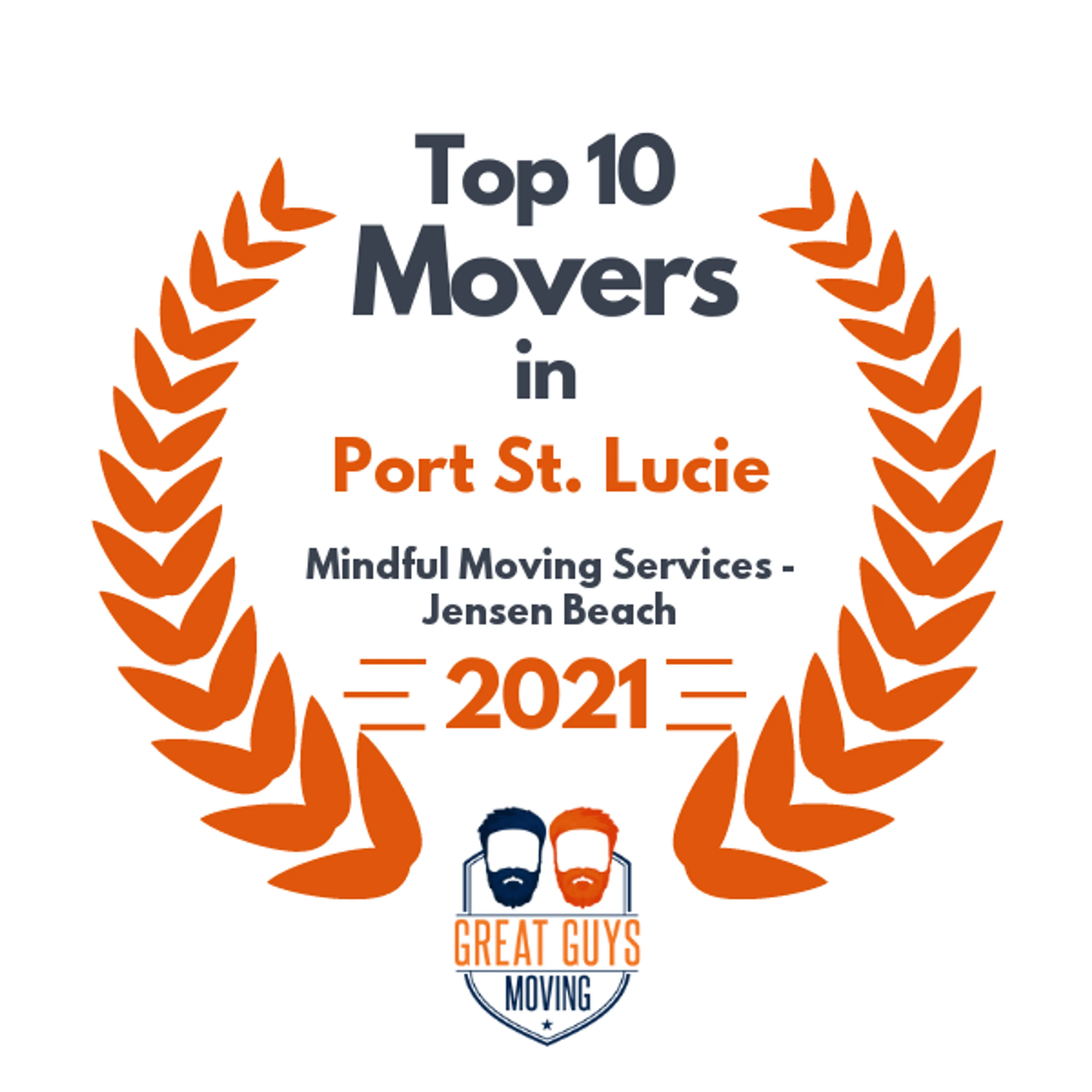 Top 10 Movers in Port St. Lucie, FL 2021 award