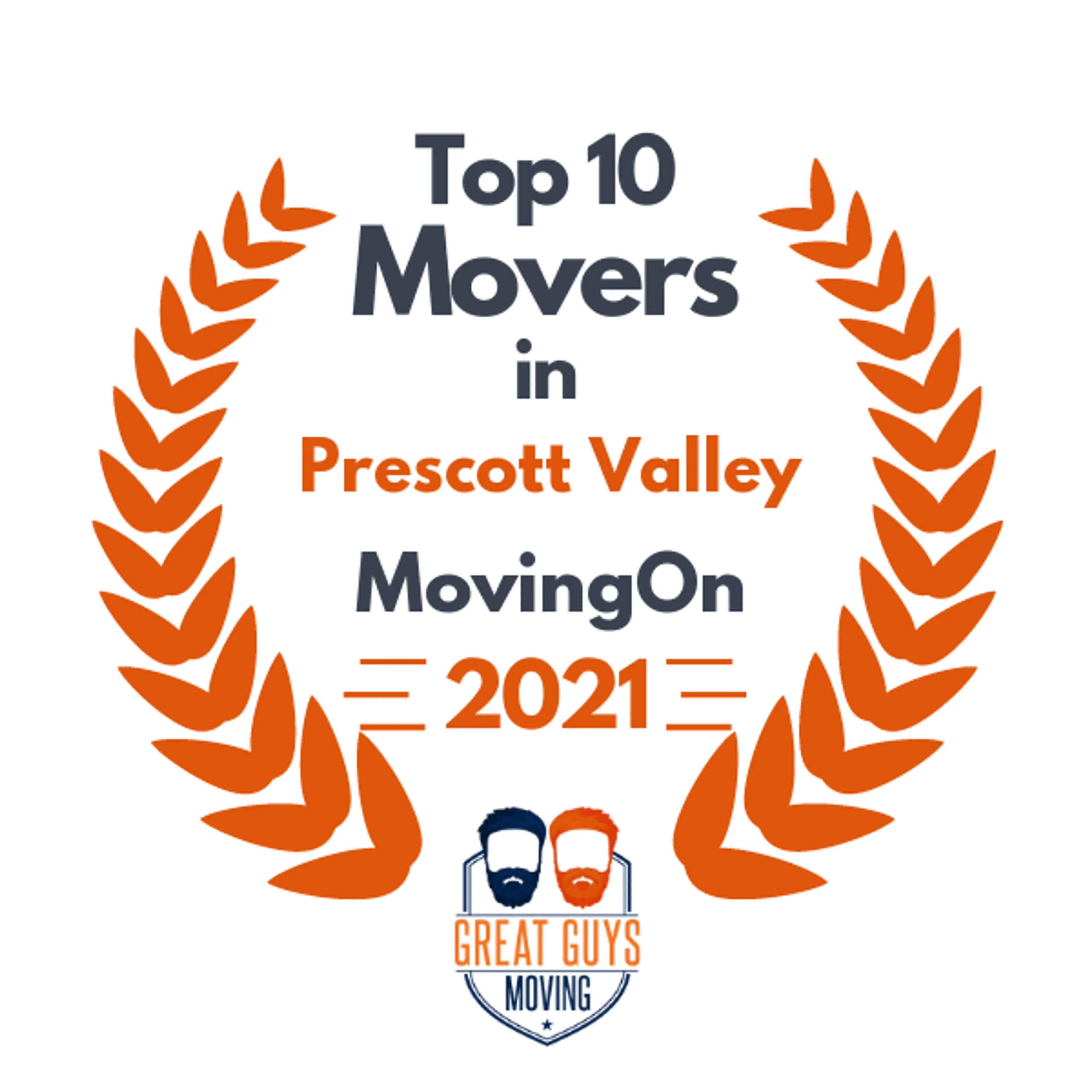 Top 10 Movers in Prescott Valley, AZ 2021 award