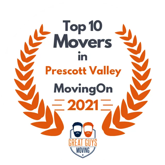 Top 10 Movers in Prescott Valley, AZ 2021 award