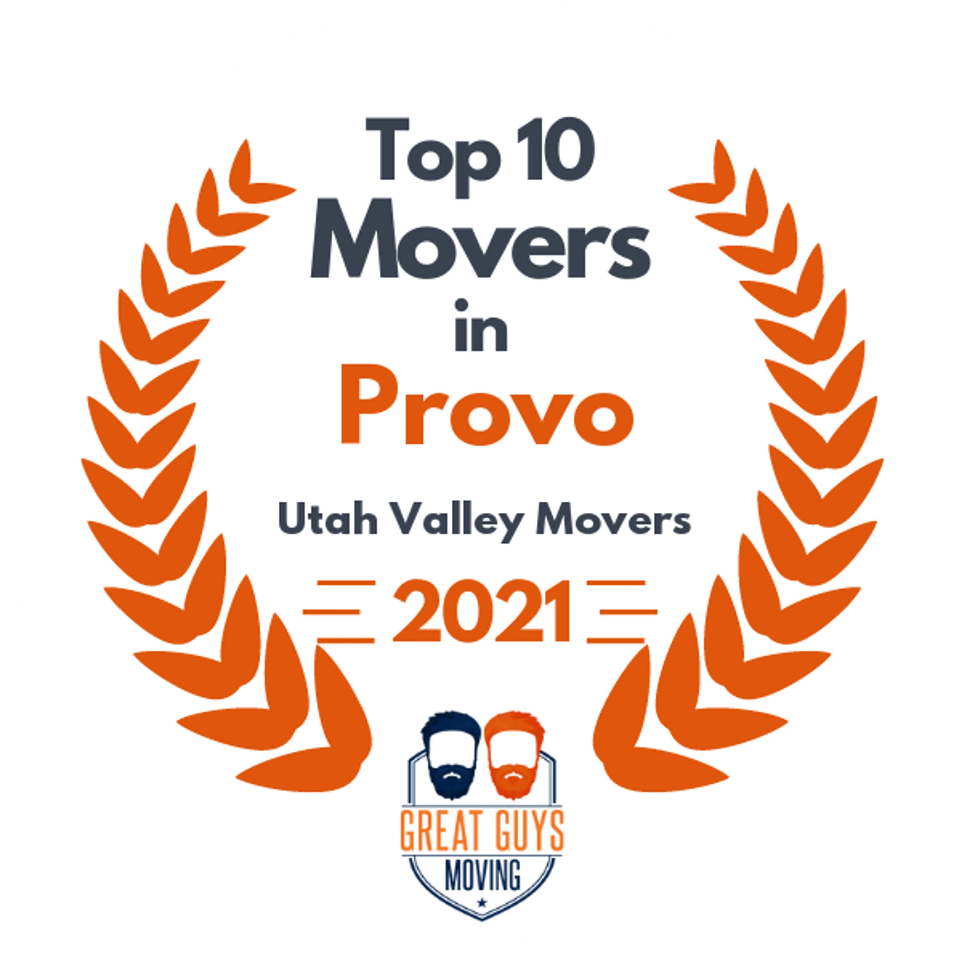 Top 10 Movers in Salt Lake City, UT 2021 award