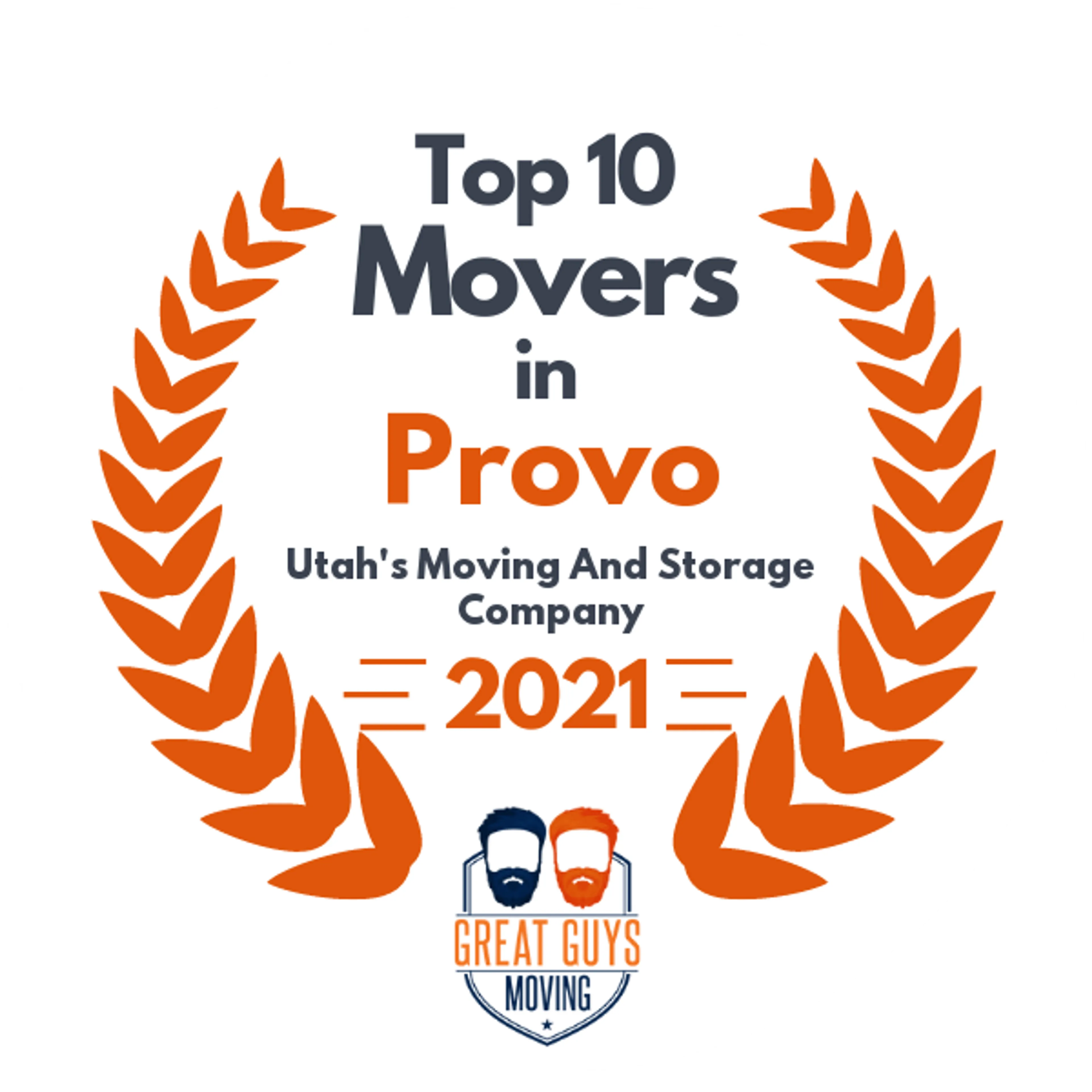 Top 10 Movers in Salt Lake City, UT 2021 award