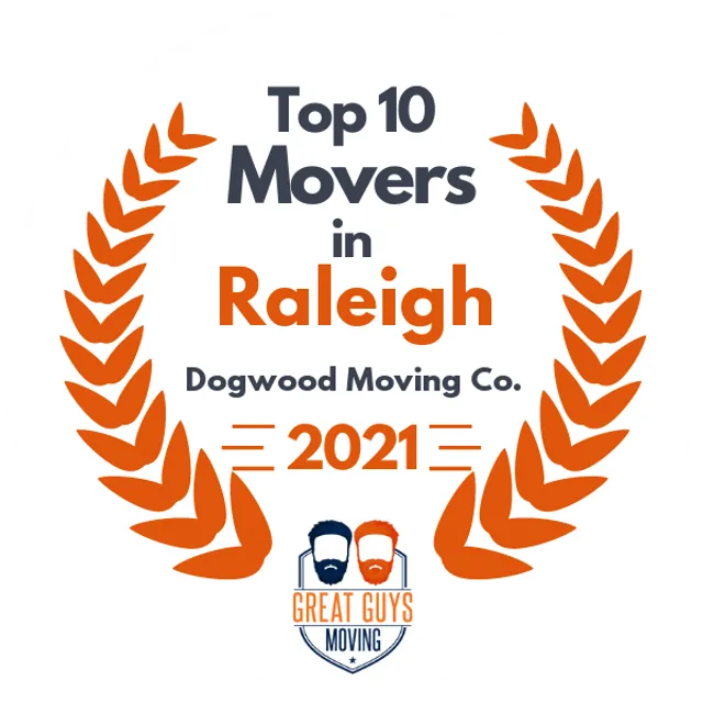 Top 10 Movers in Raleigh, NC 2021 award