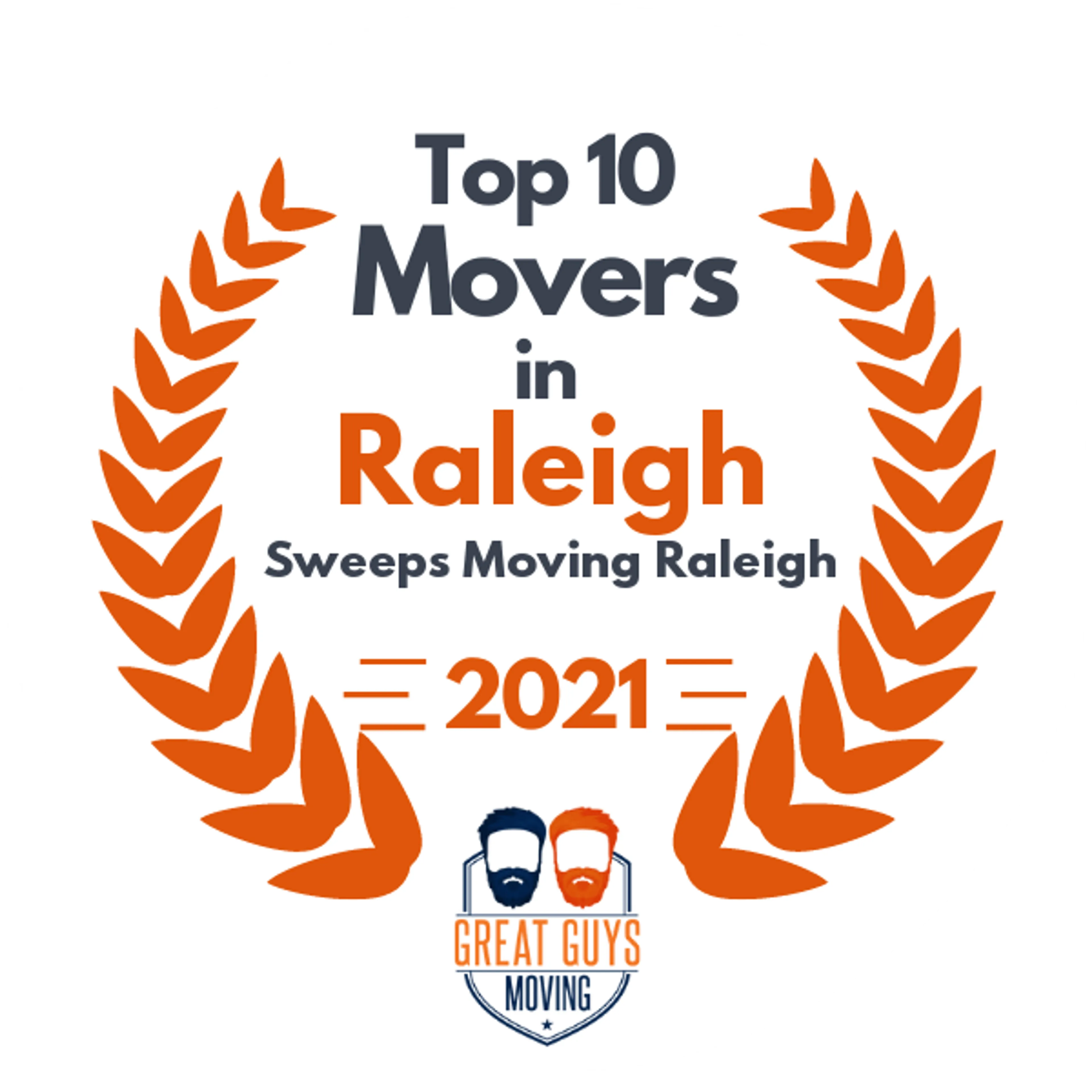 Top 10 Movers in Raleigh, NC 2021 award