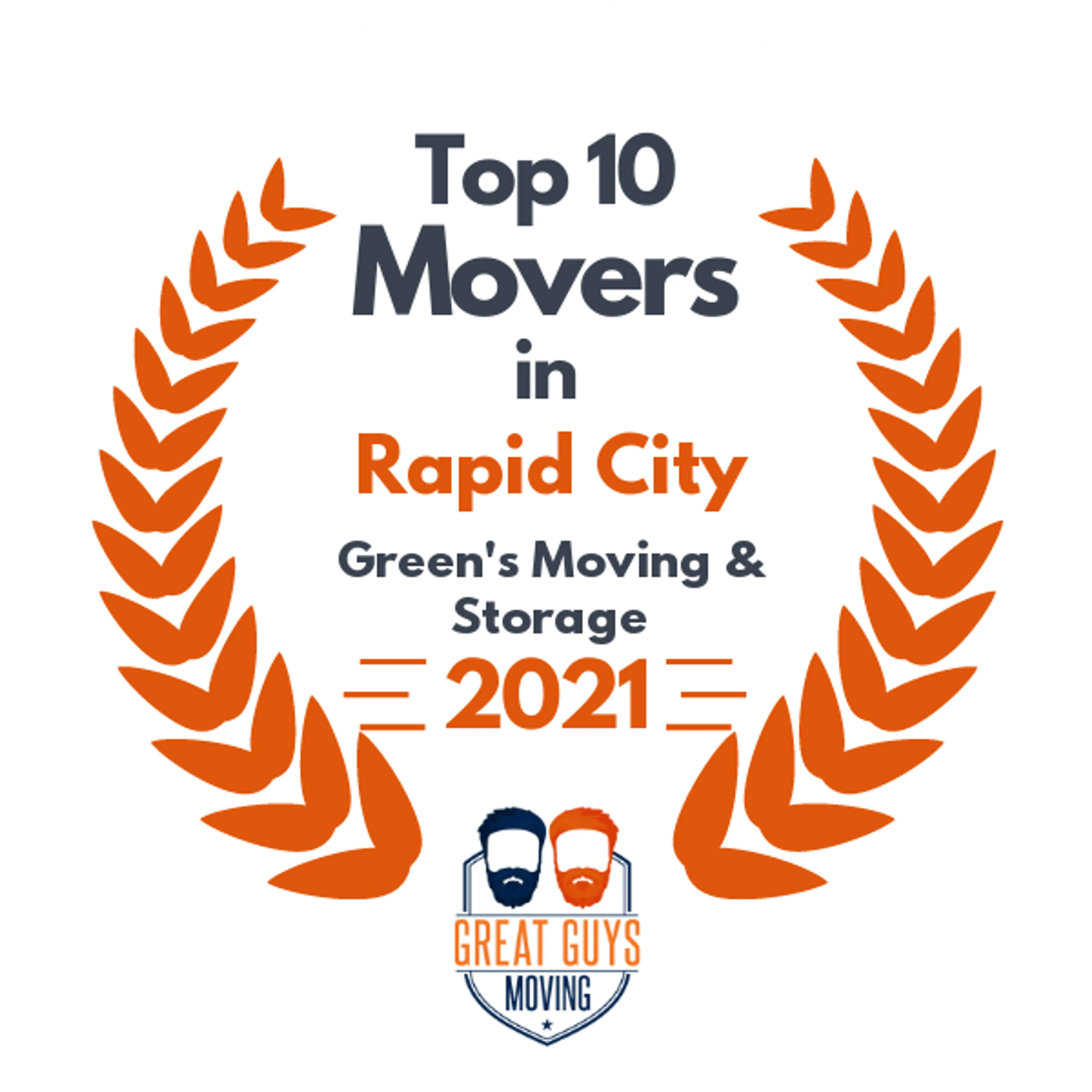Top 10 Movers in Rapid City, SD 2021 award