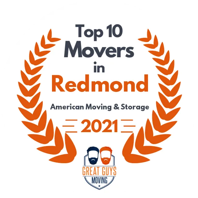 Top 10 Movers in Bend, OR 2021 award