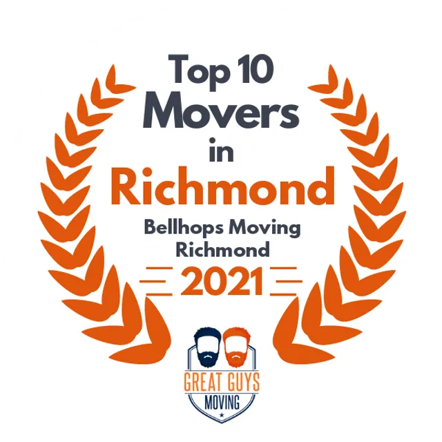 Top 10 Movers in Richmond, VA 2021 award