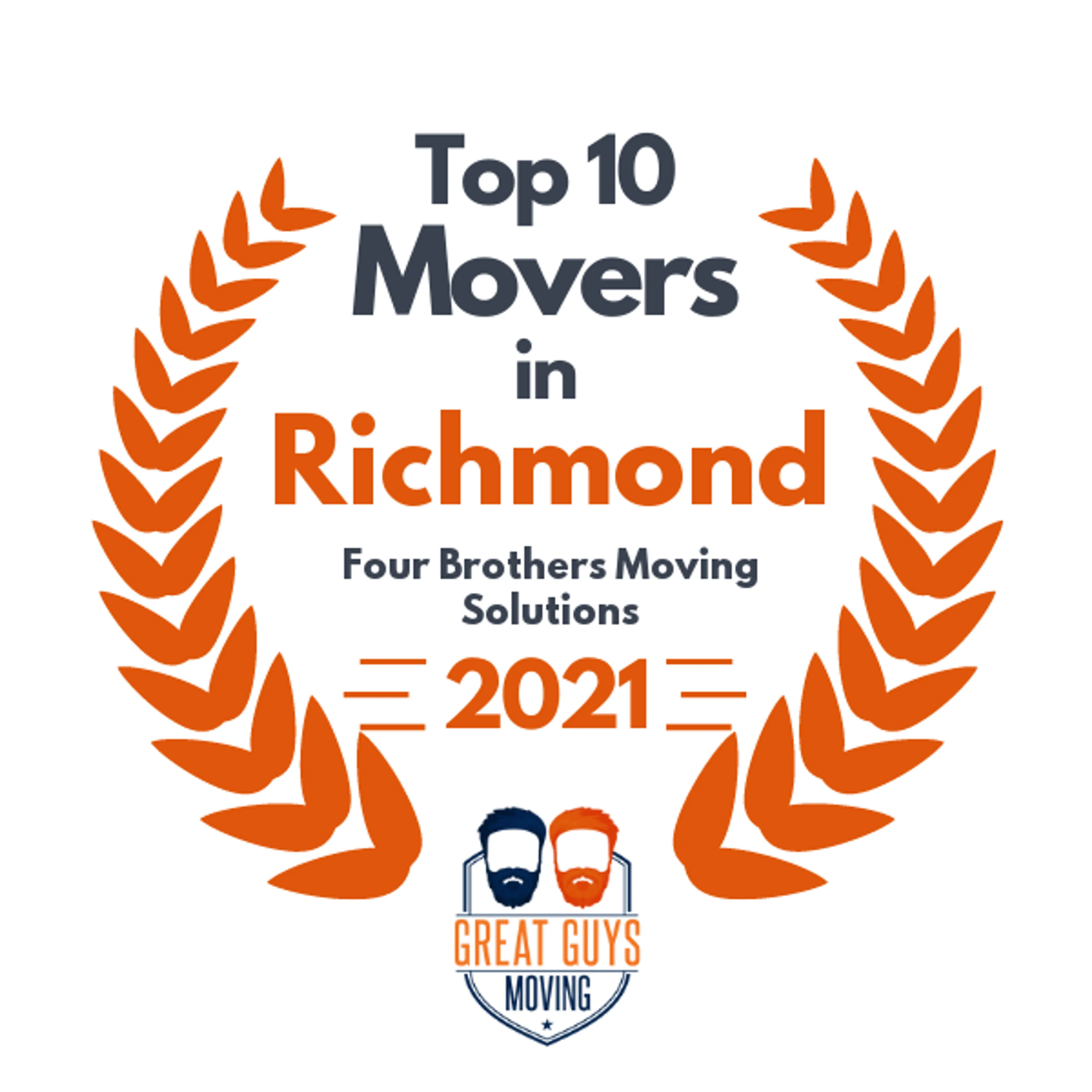 Top 10 Movers in Concord, CA 2021 award