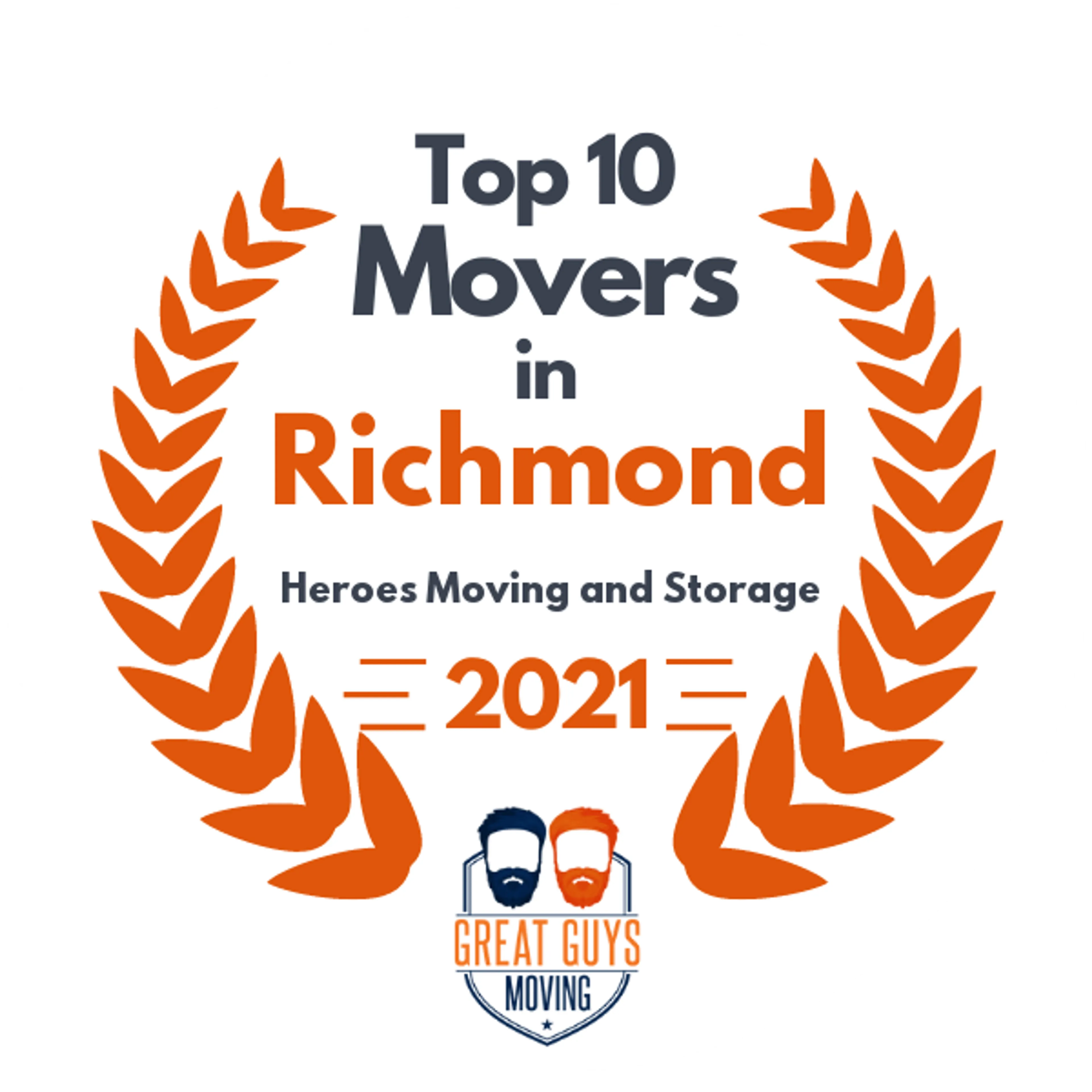 Top 10 Movers in Richmond, VA 2021 award