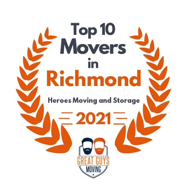 Top 10 Movers in Richmond, VA 2021 award