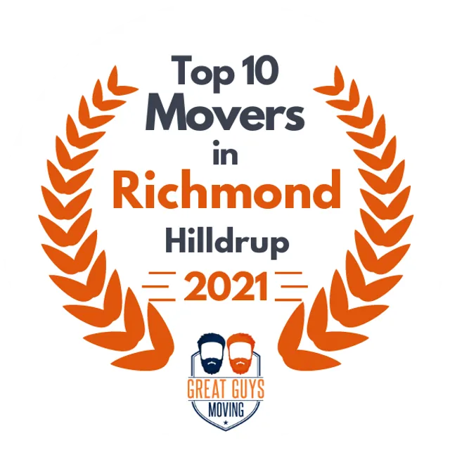 Top 10 Movers in Richmond, VA 2021 award