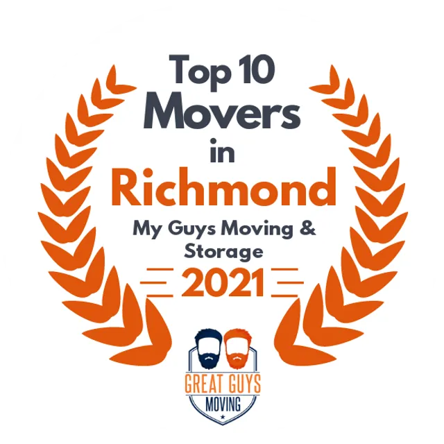 Top 10 Movers in Richmond, VA 2021 award