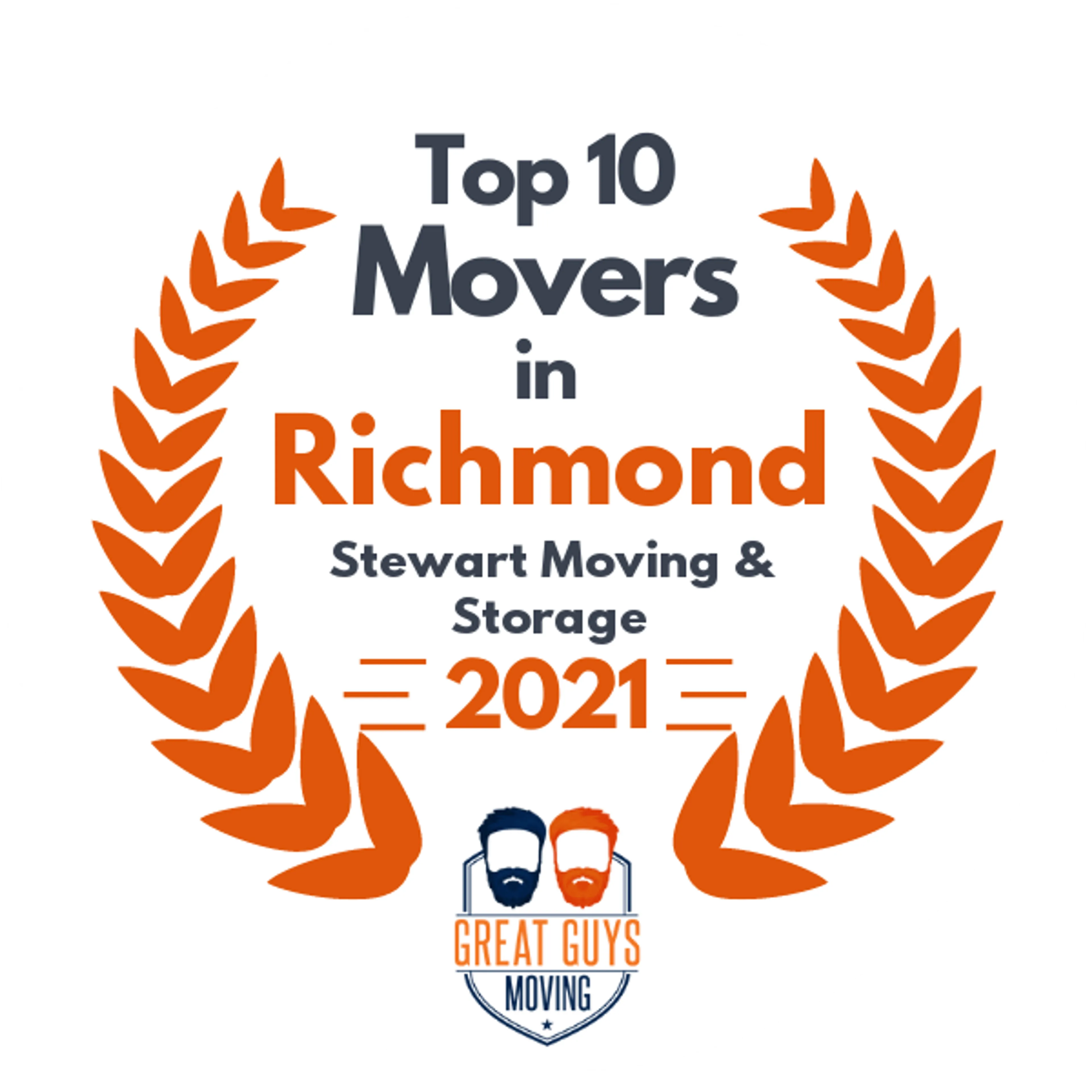 Top 10 Movers in Richmond, VA 2021 award