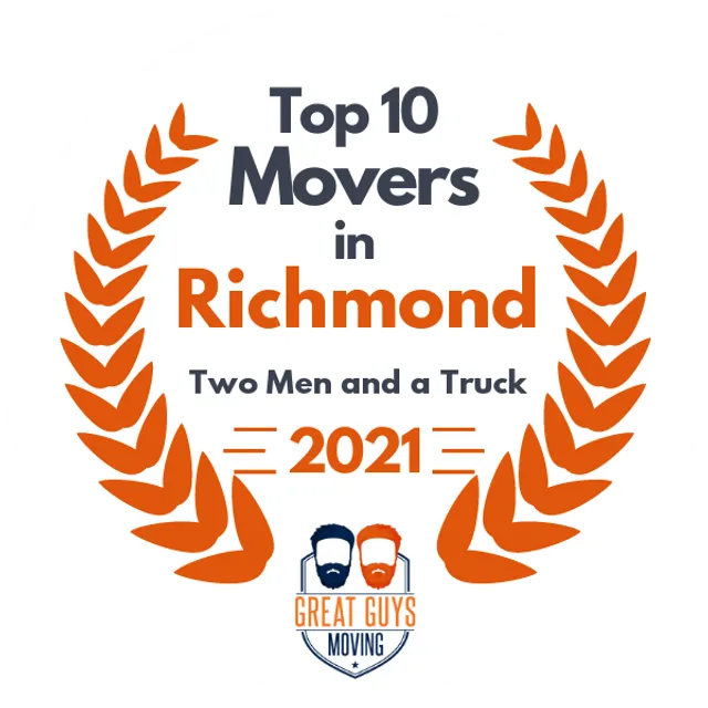 Top 10 Movers in Richmond, VA 2021 award