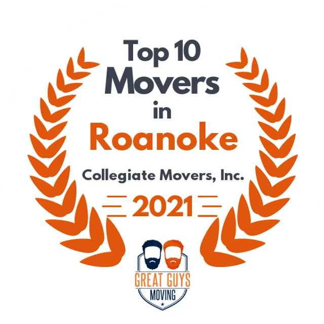 Top 10 Movers in Roanoke, VA 2021 award