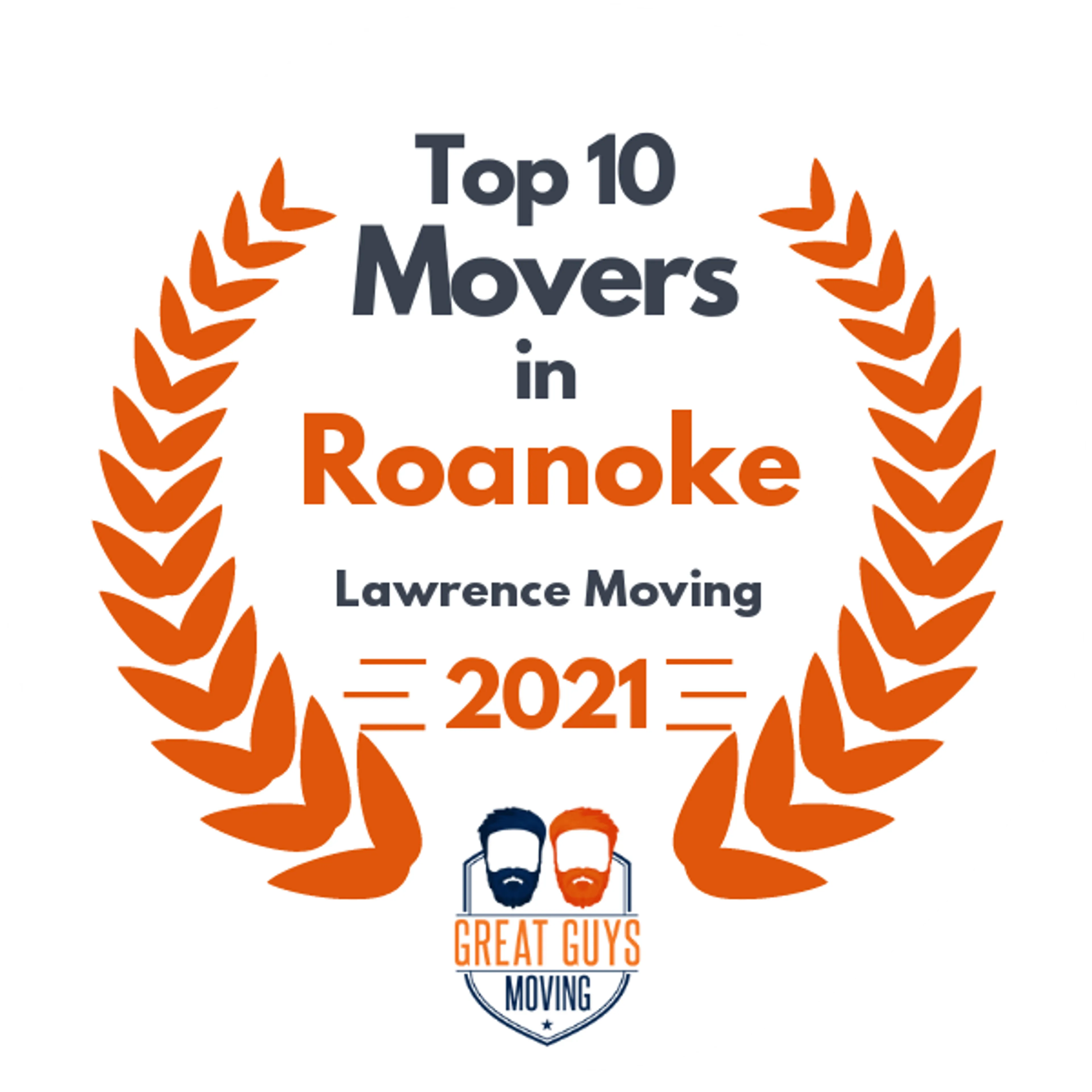 Top 10 Movers in Roanoke, VA 2021 award