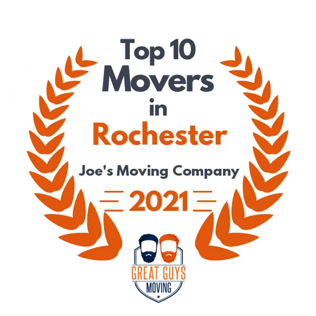 Top 10 Movers in Rochester, NY 2021 award