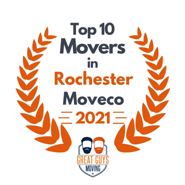 Top 10 Movers in Rochester, NY 2021 award