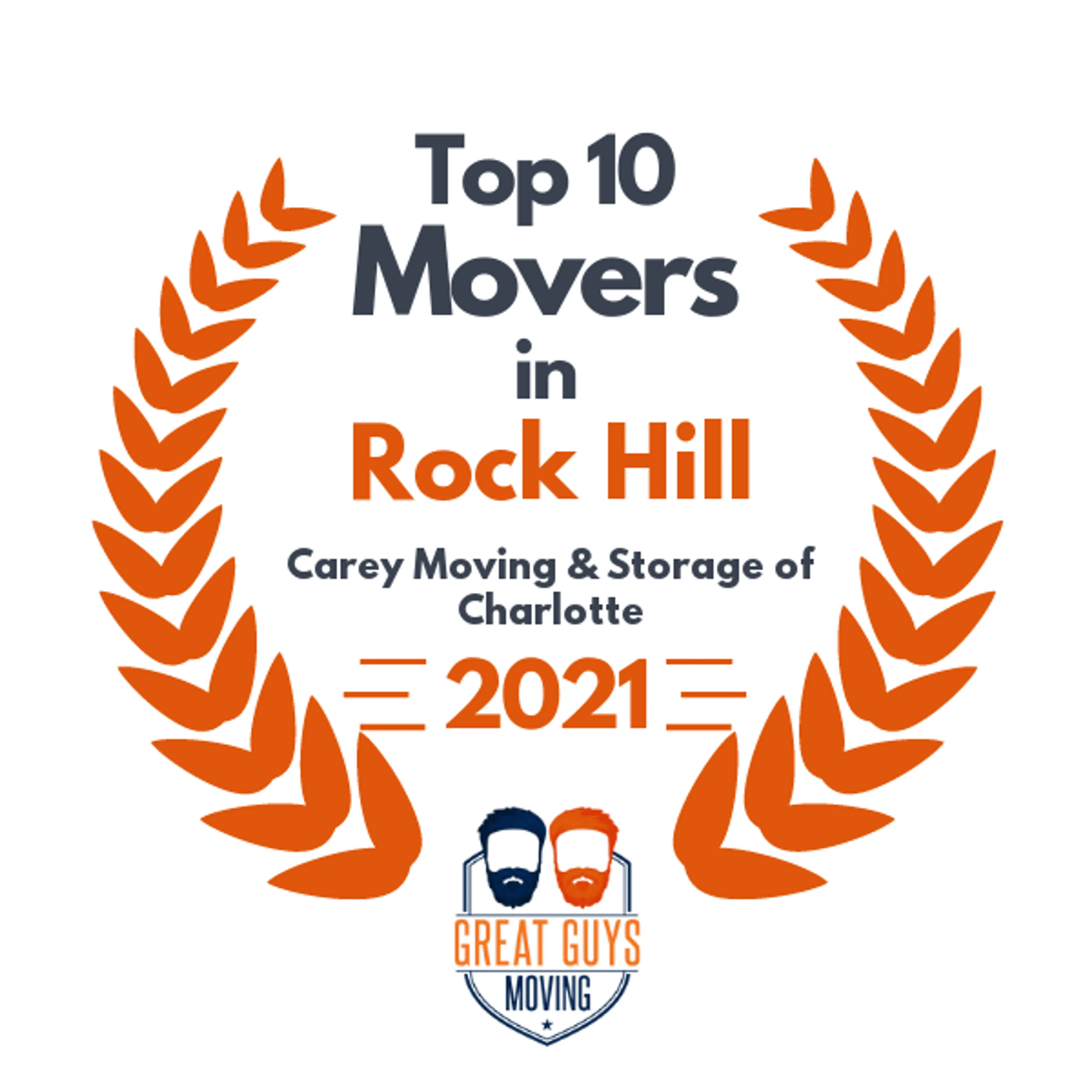 Top 10 Movers in Charlotte, NC 2021 award