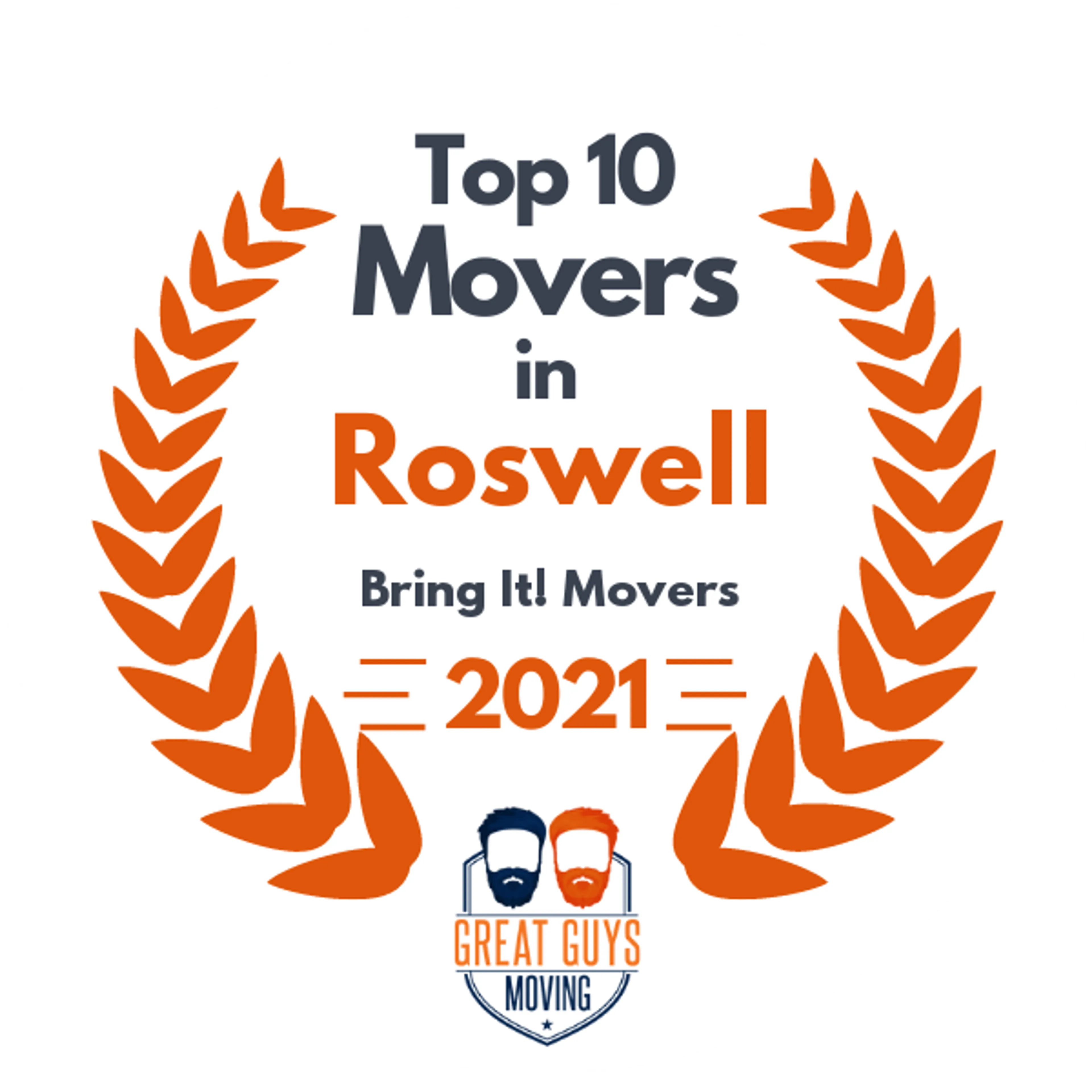 Top 10 Movers in Atlanta, GA 2021 award