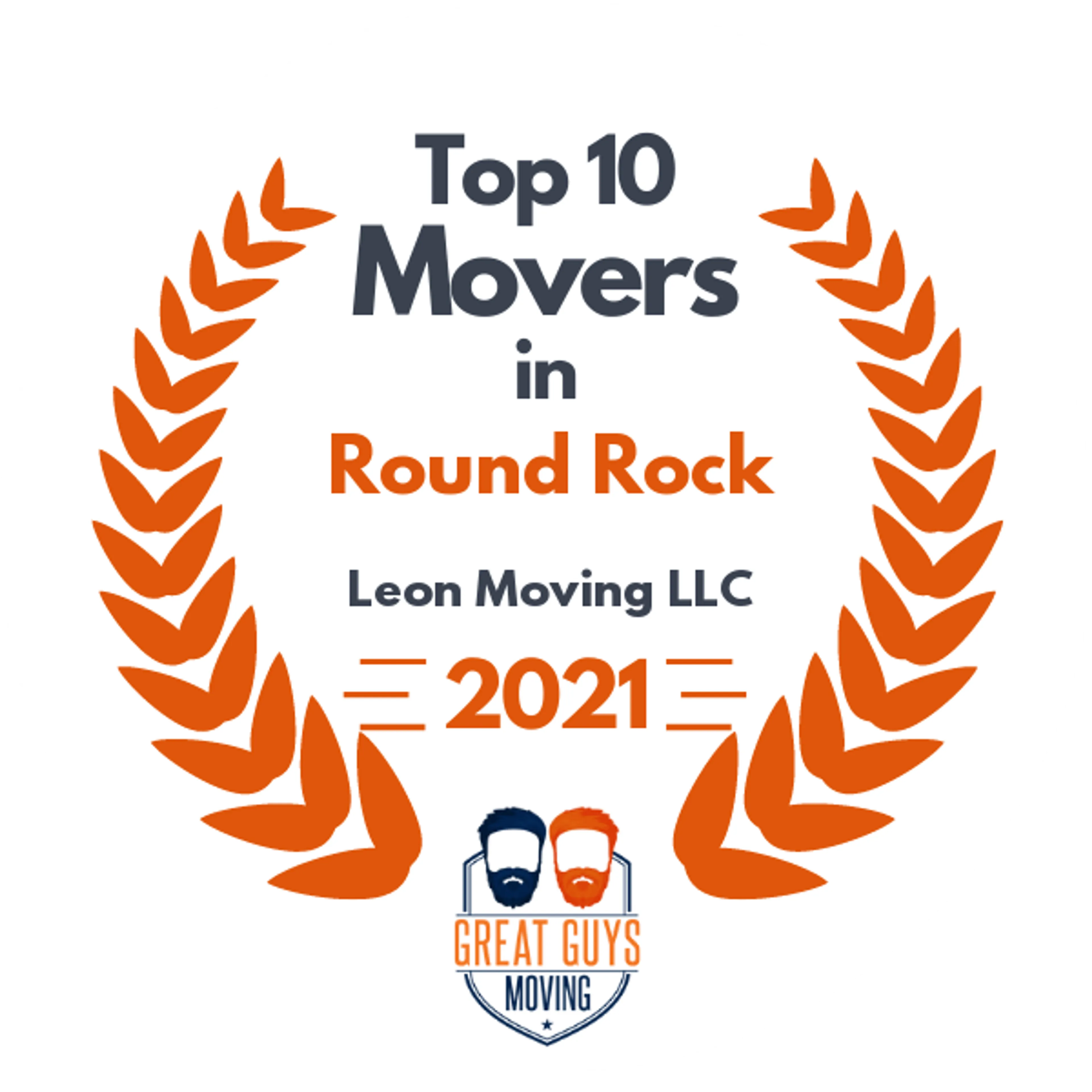 Top 10 Movers in Austin, TX 2021 award