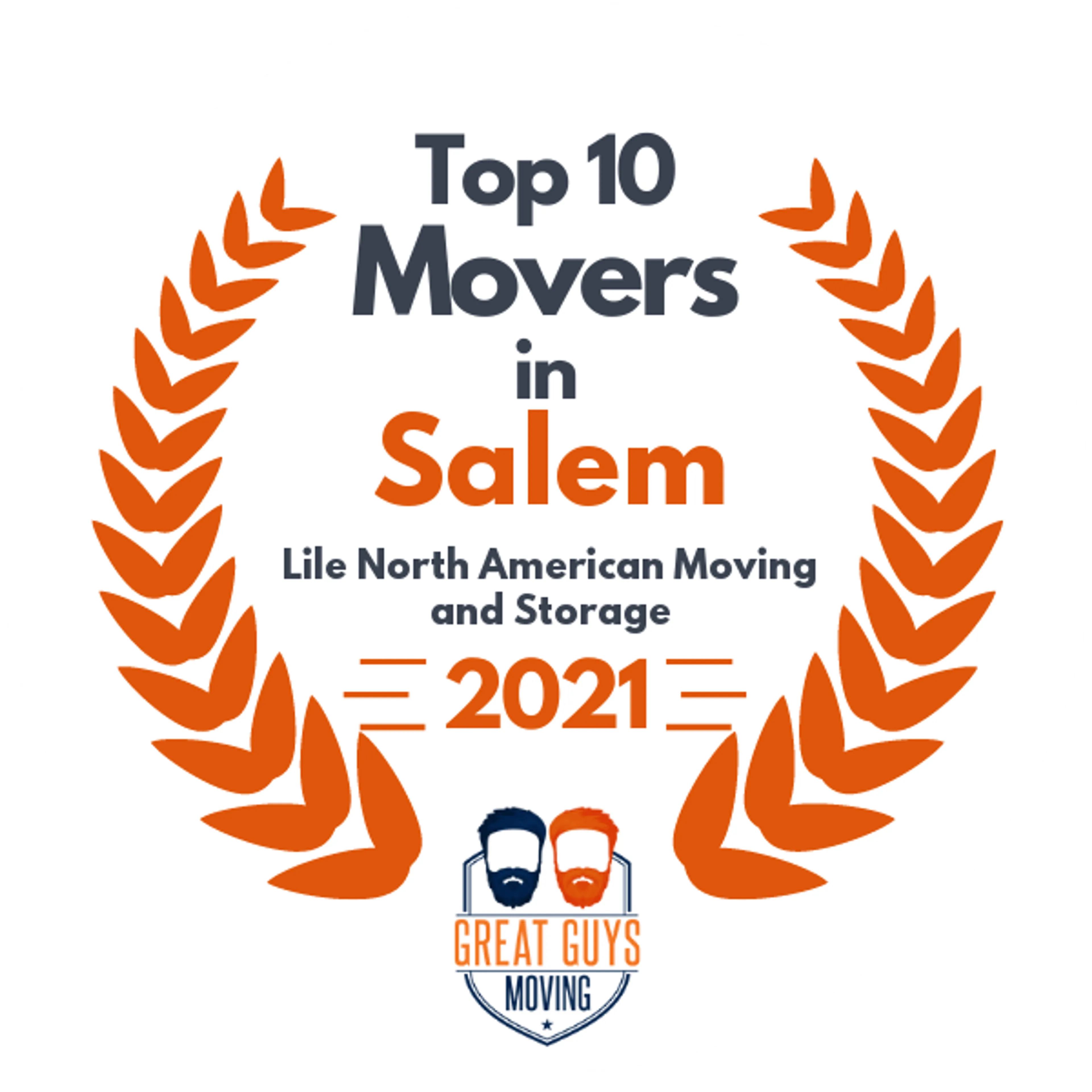 Top 10 Movers in Salem, OR 2021 award