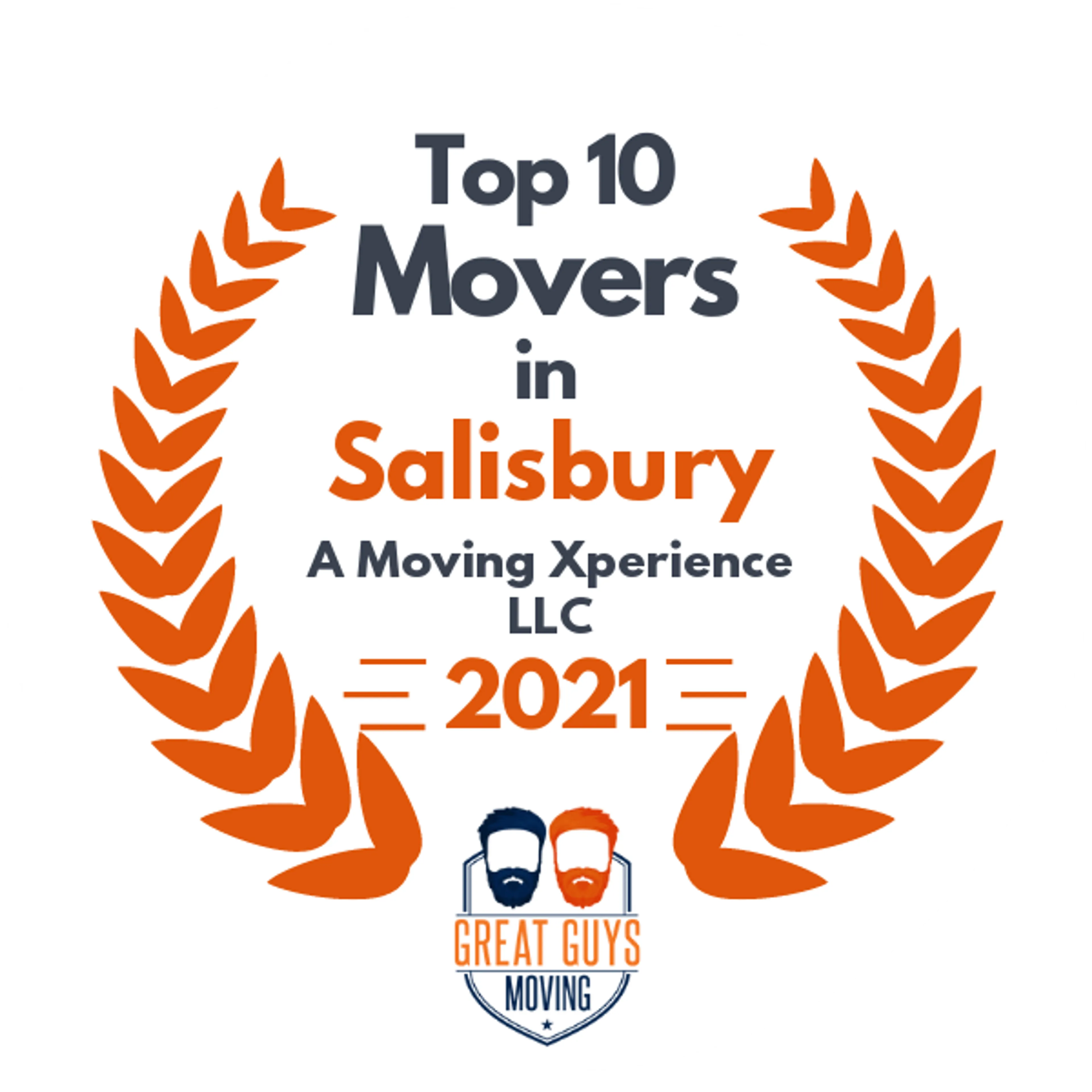 Top 10 Movers in Salisbury, MD 2021 award