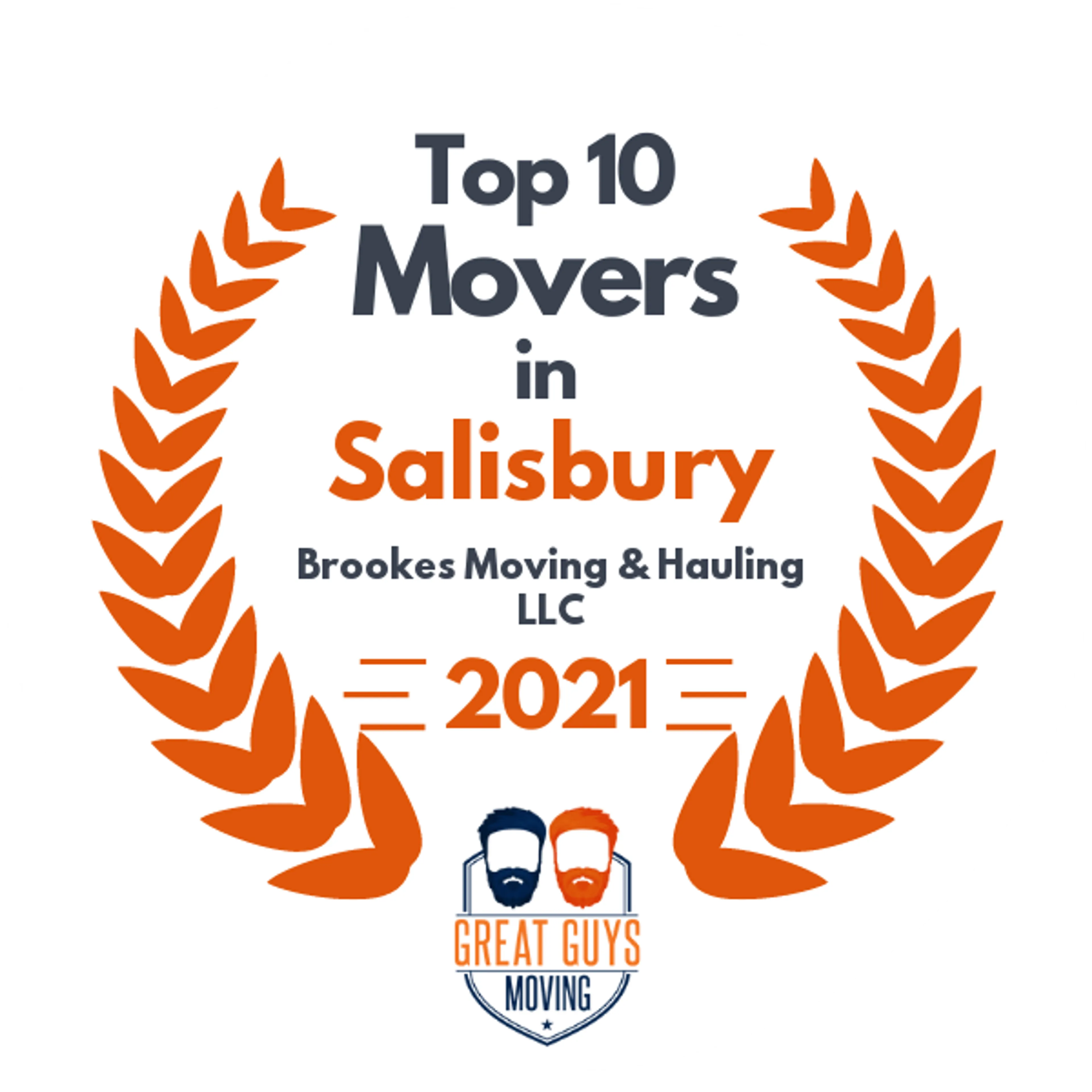 Top 10 Movers in Salisbury, MD 2021 award