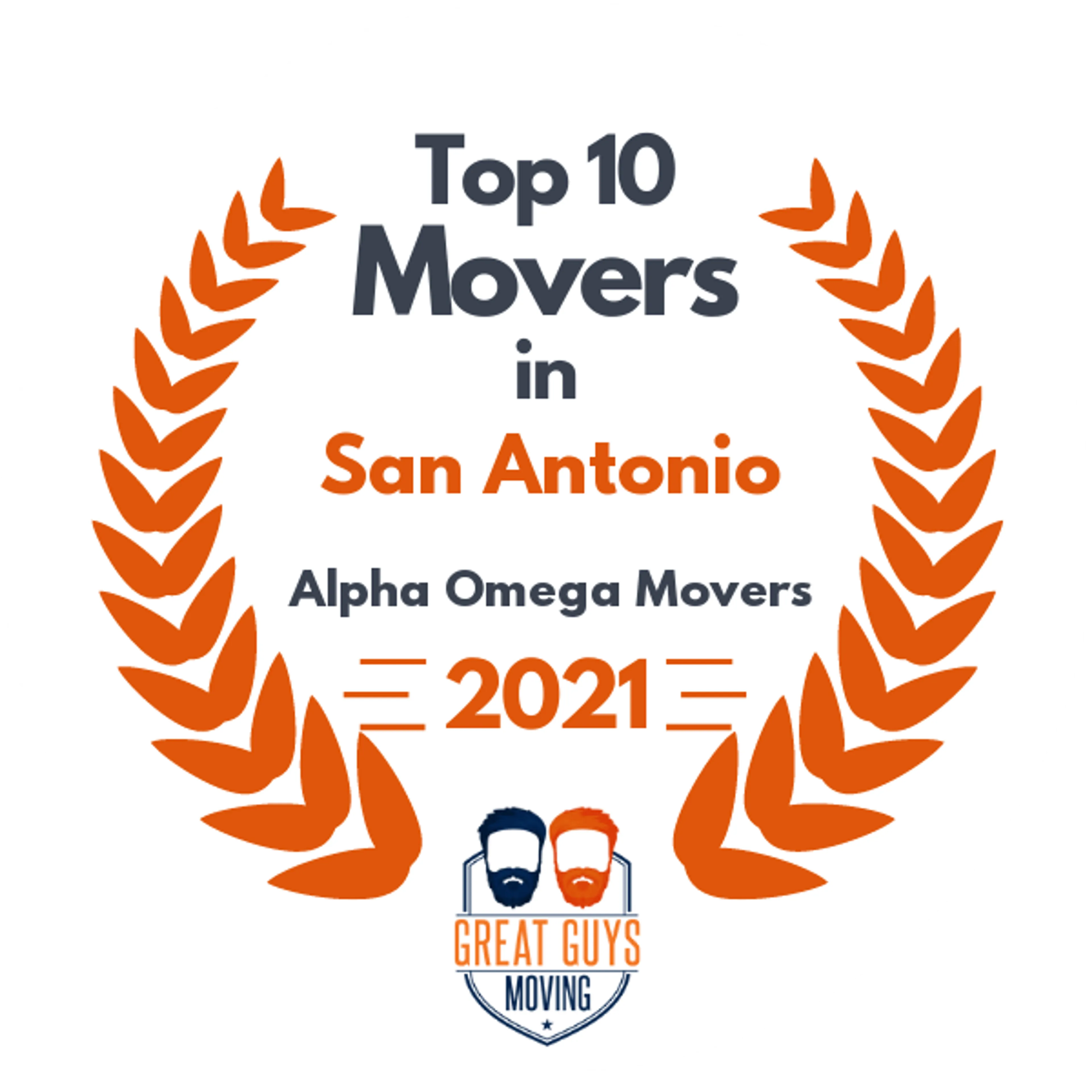 Top 10 Movers in San Antonio, TX 2021 award