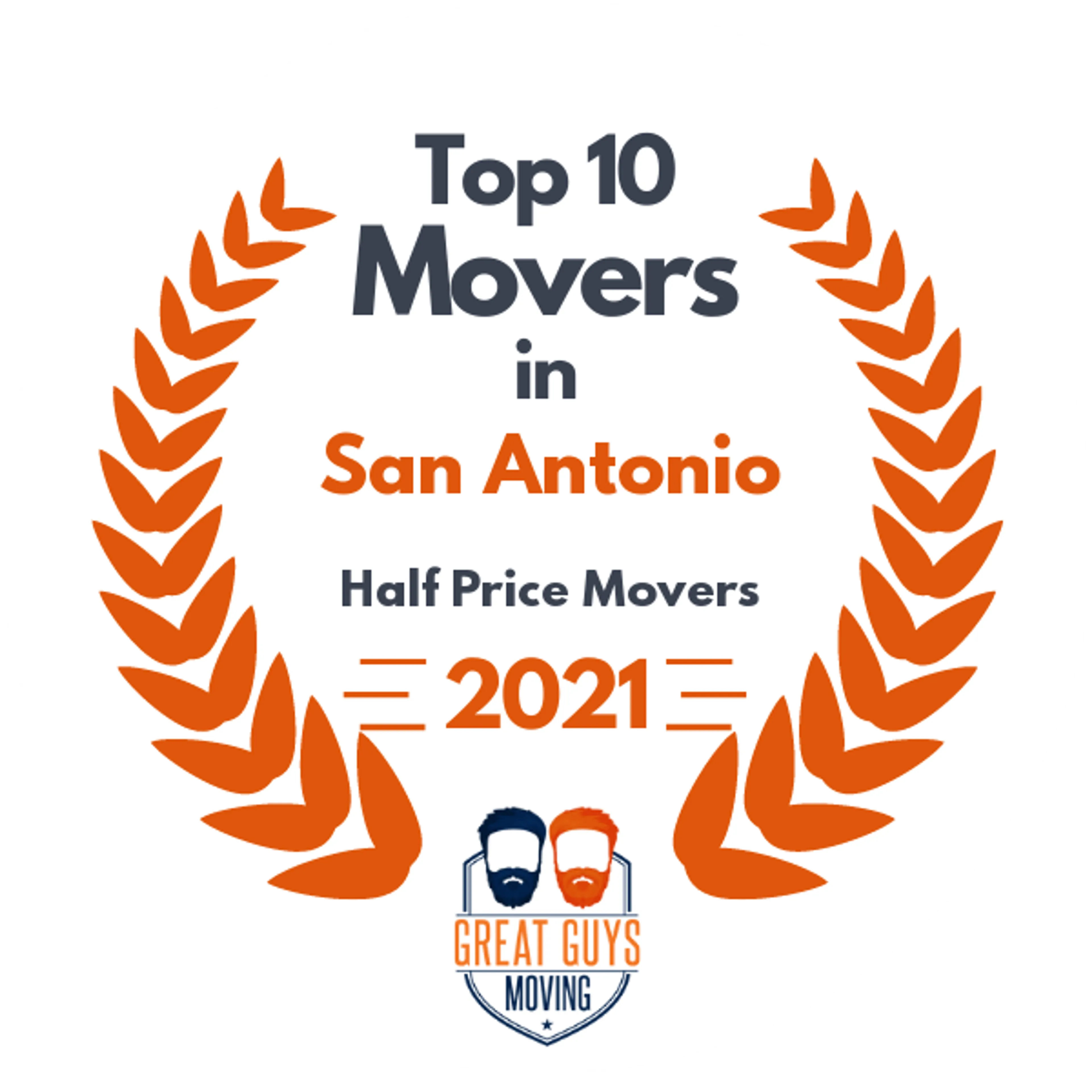 Top 10 Movers in San Antonio, TX 2021 award