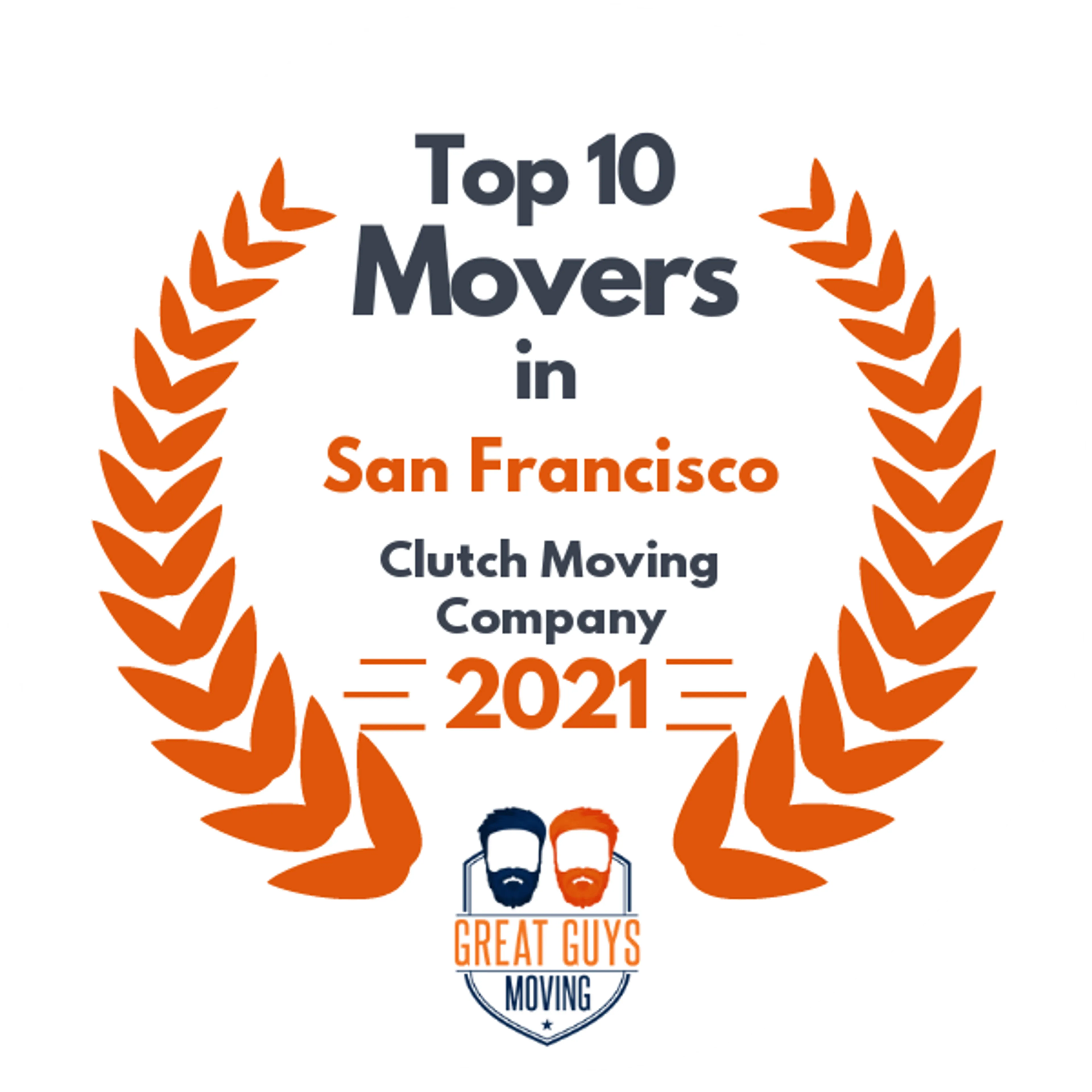 Top 10 Movers in San Francisco, CA 2021 award