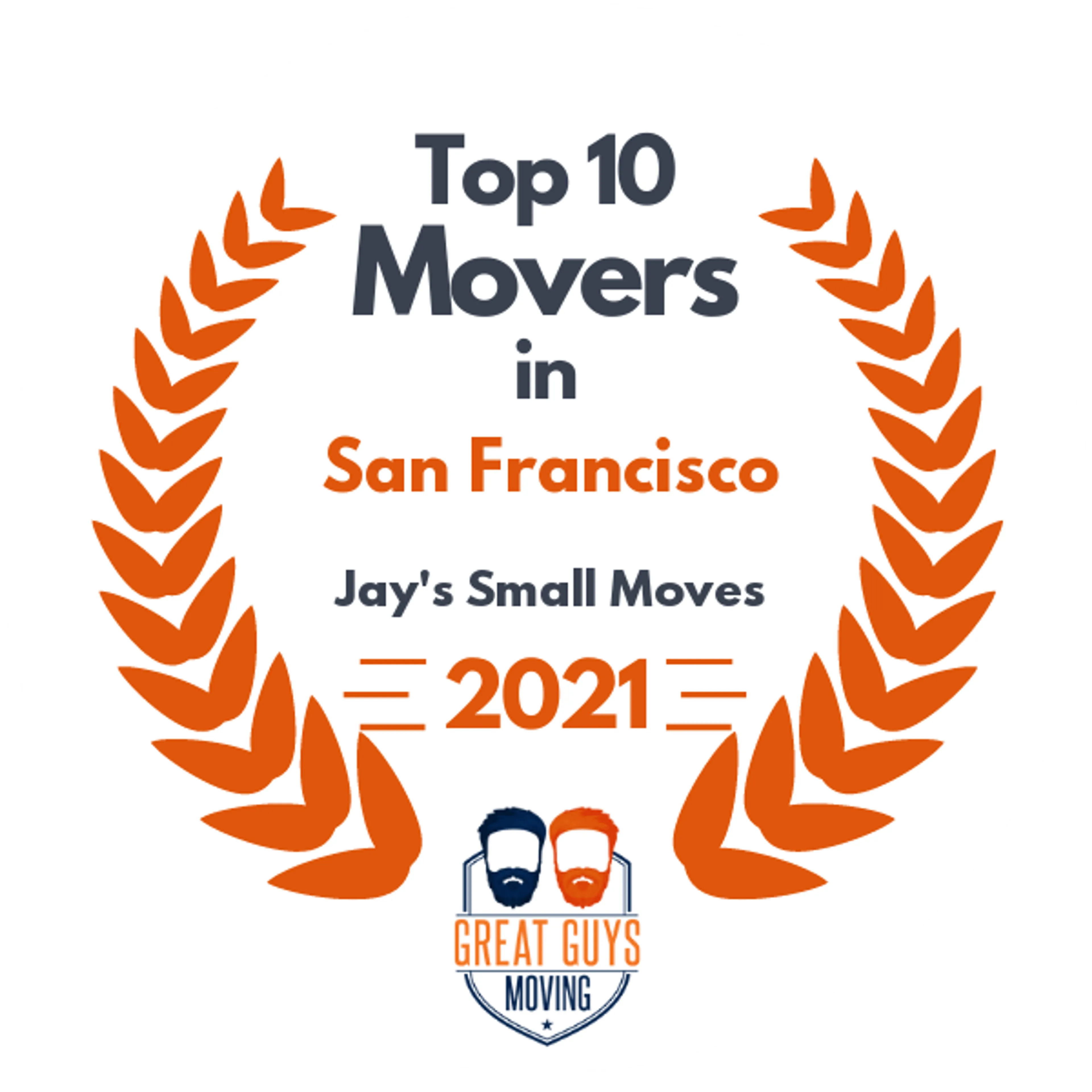 Top 10 Movers in Daly City, CA 2021 award