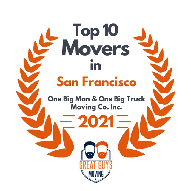 Top 10 Movers in San Jose, CA 2021 award