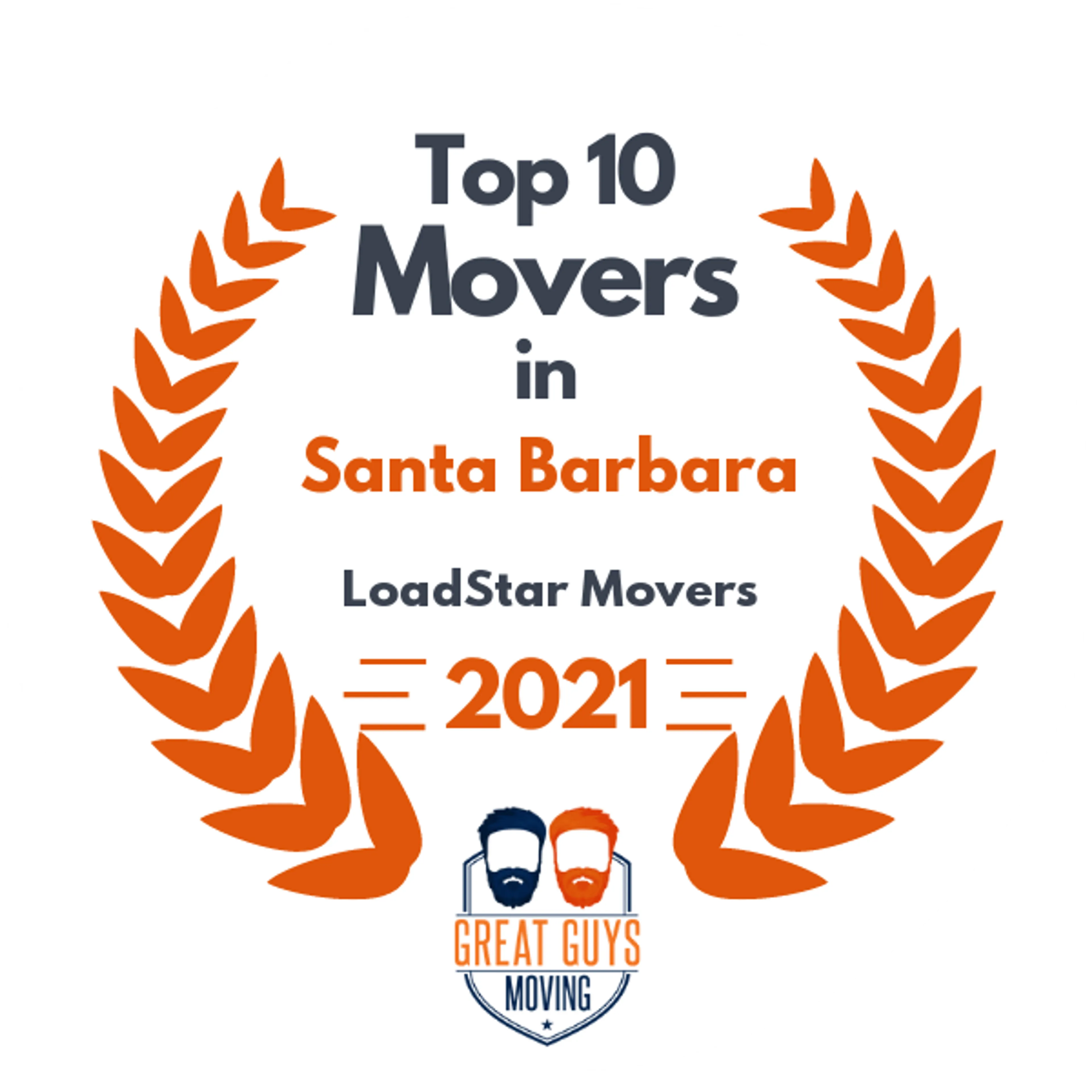 Top 10 Movers in Ventura, CA 2021 award