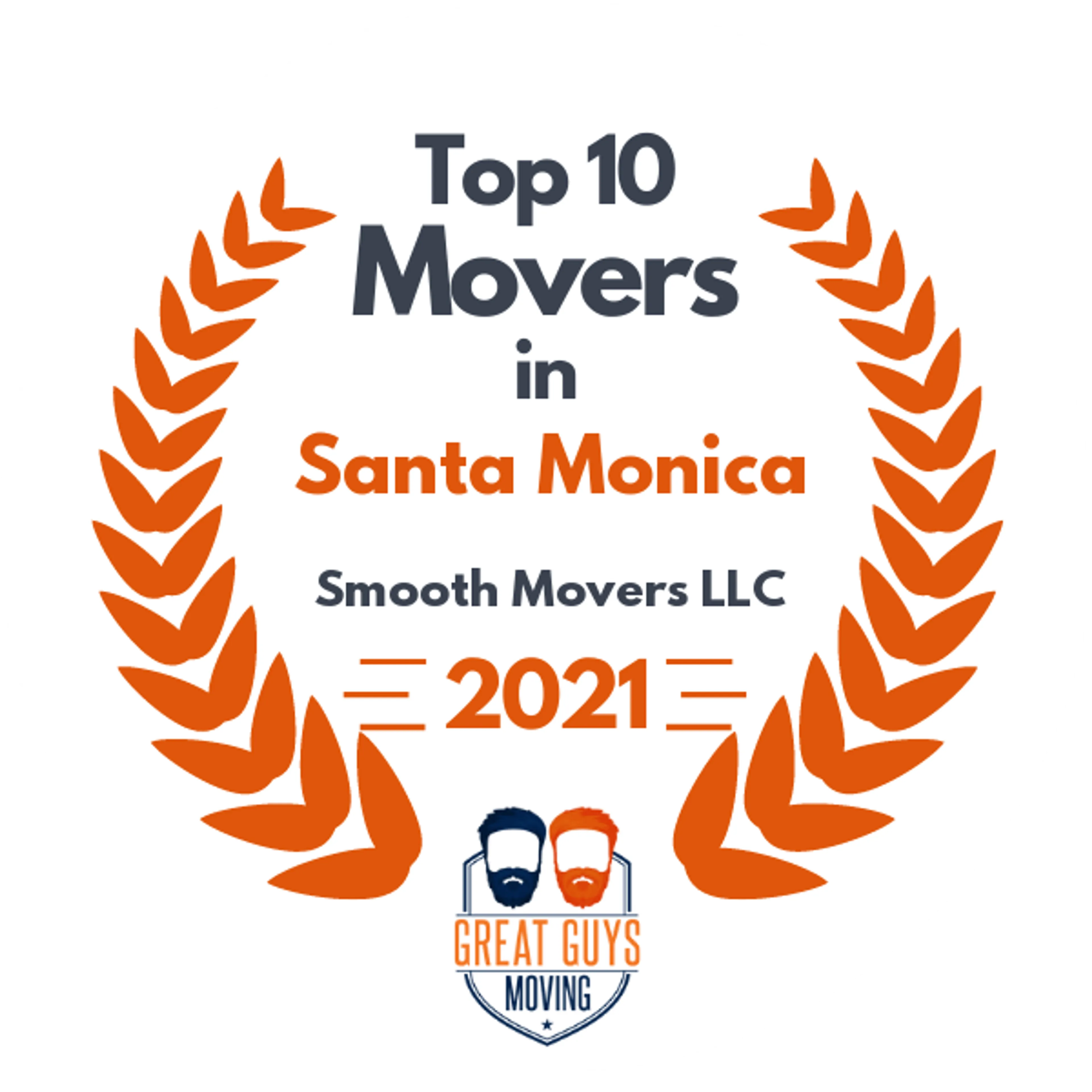 Top 10 Movers in Ventura, CA 2021 award