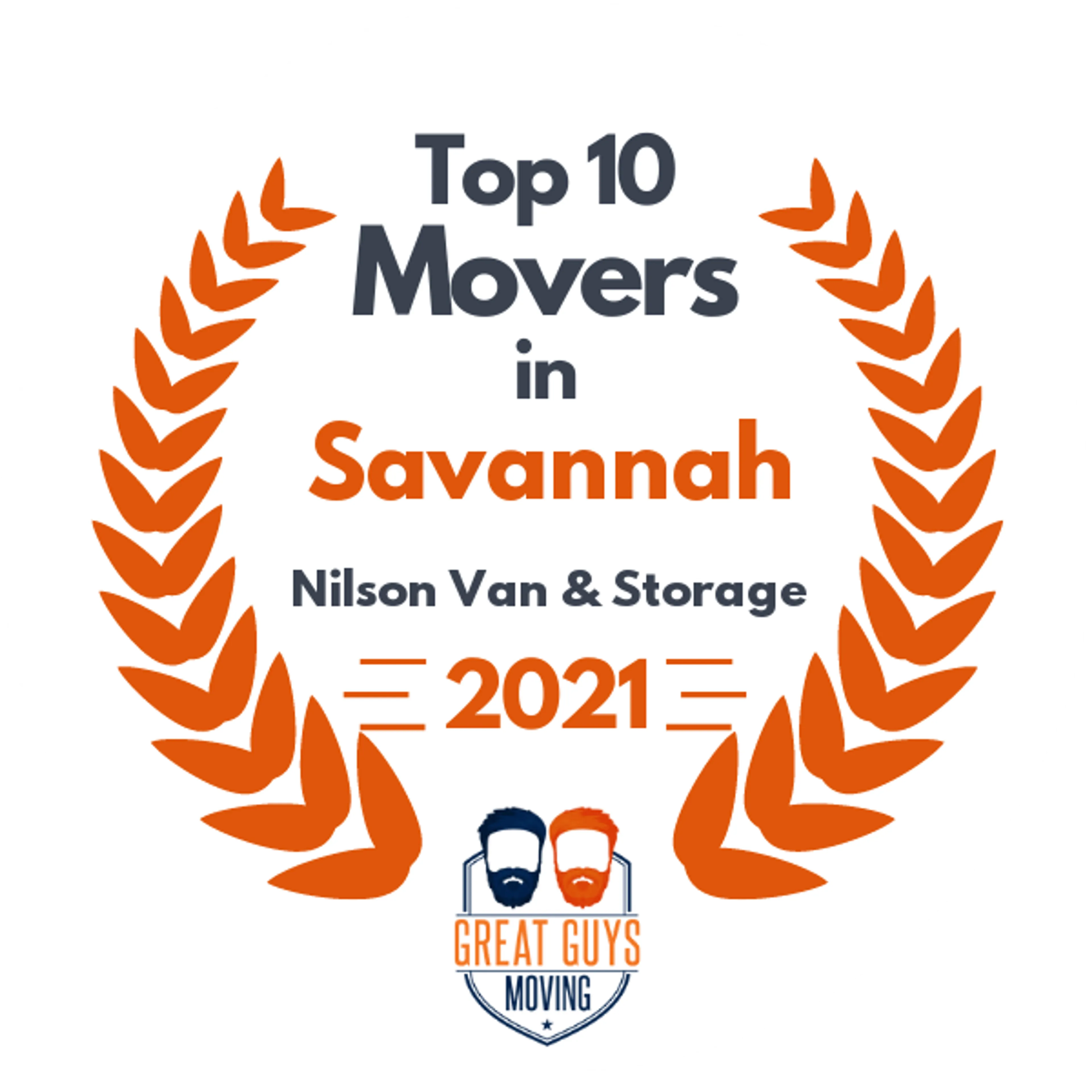 Top 10 Movers in Savannah, GA 2021 award