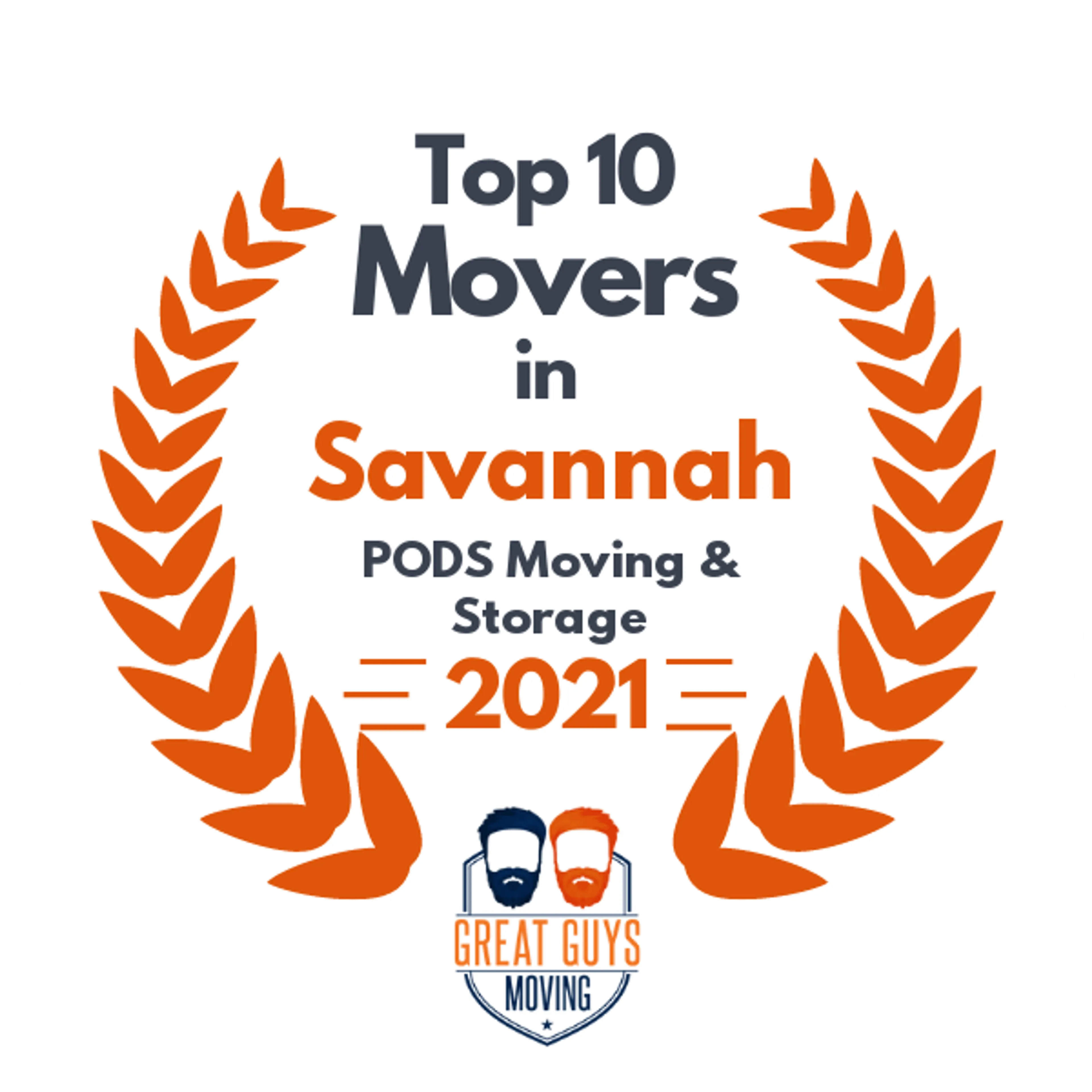 Top 10 Movers in Savannah, GA 2021 award