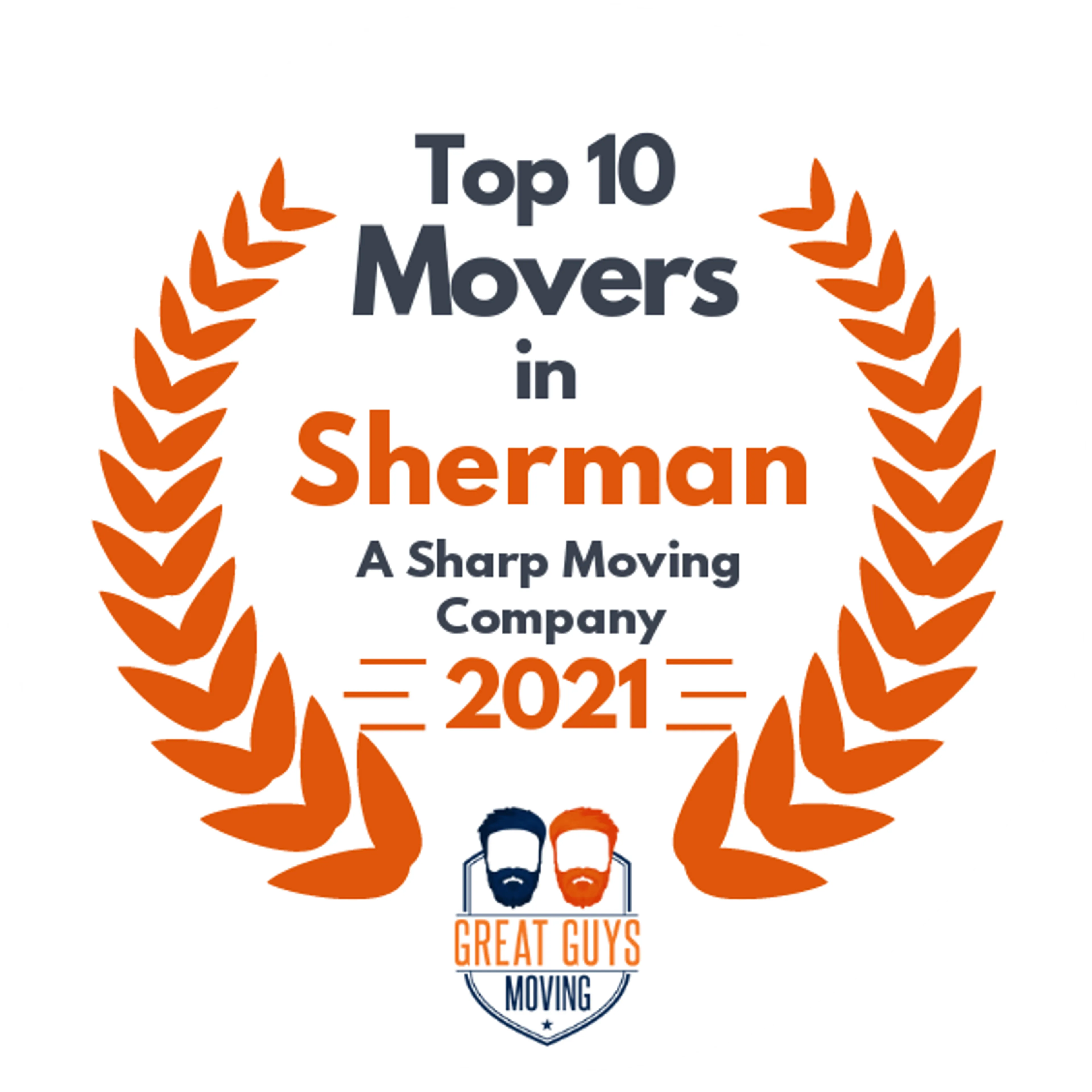 Top 10 Movers in Sherman, TX 2021 award