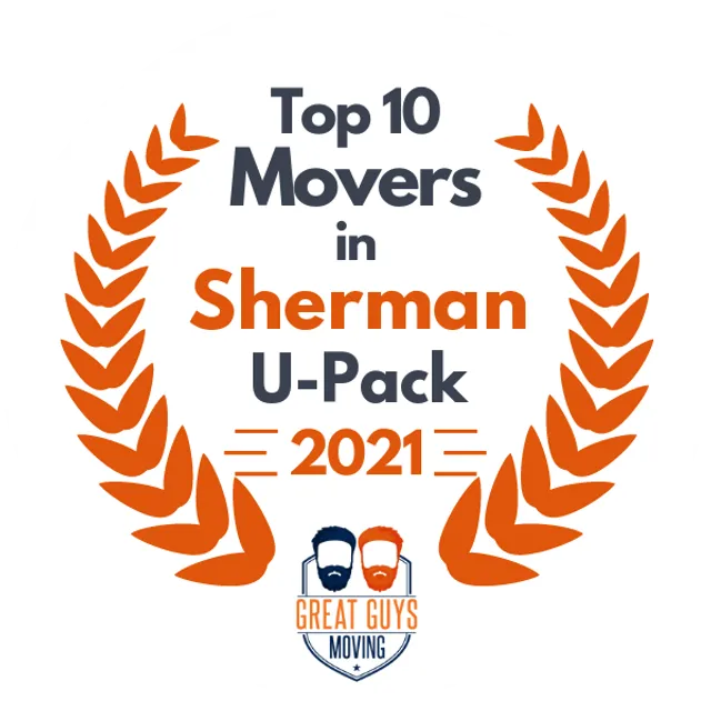 Top 10 Movers in Sherman, TX 2021 award