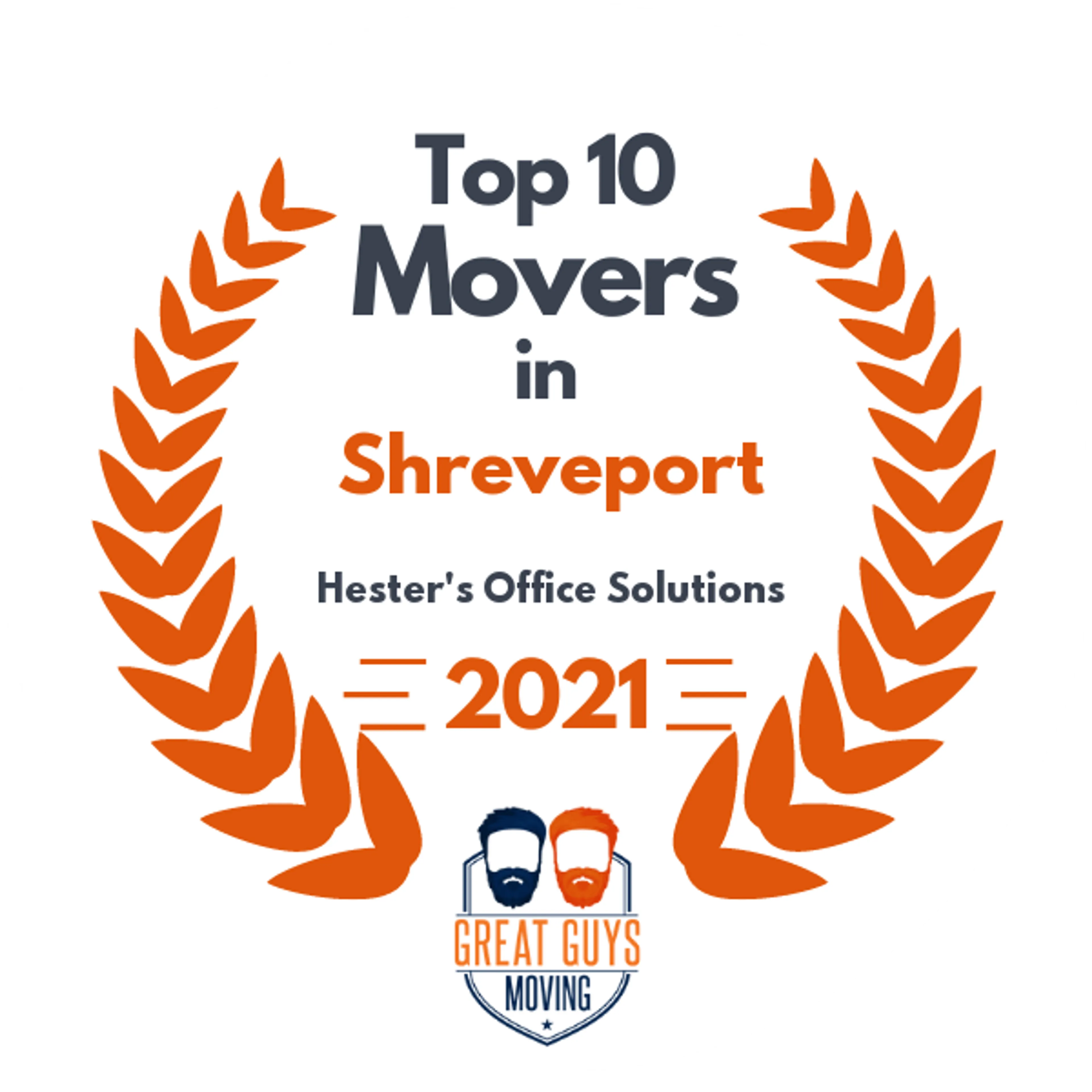 Top 10 Movers in Shreveport, LA 2021 award