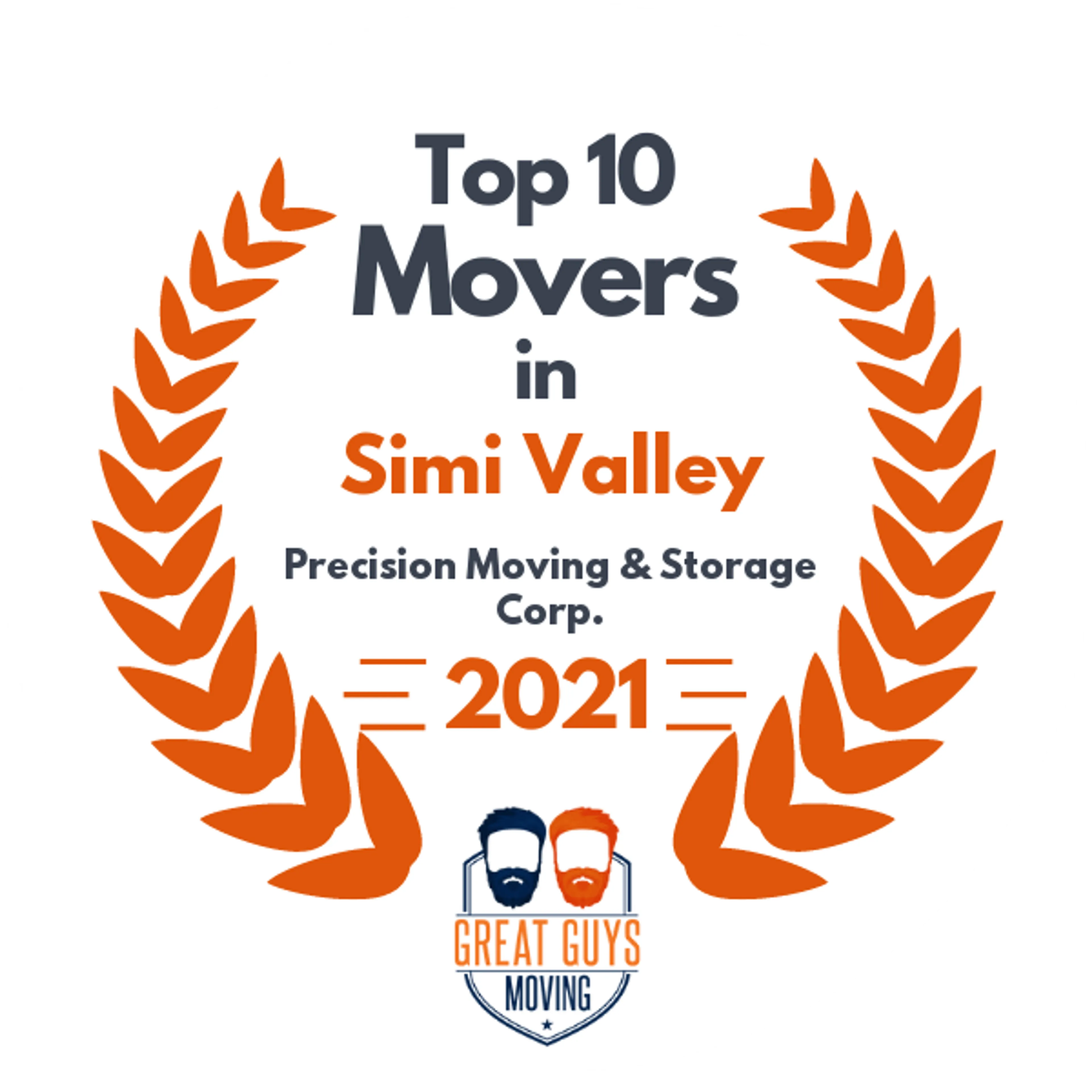 Top 10 Movers in Los Angeles, CA 2021 award
