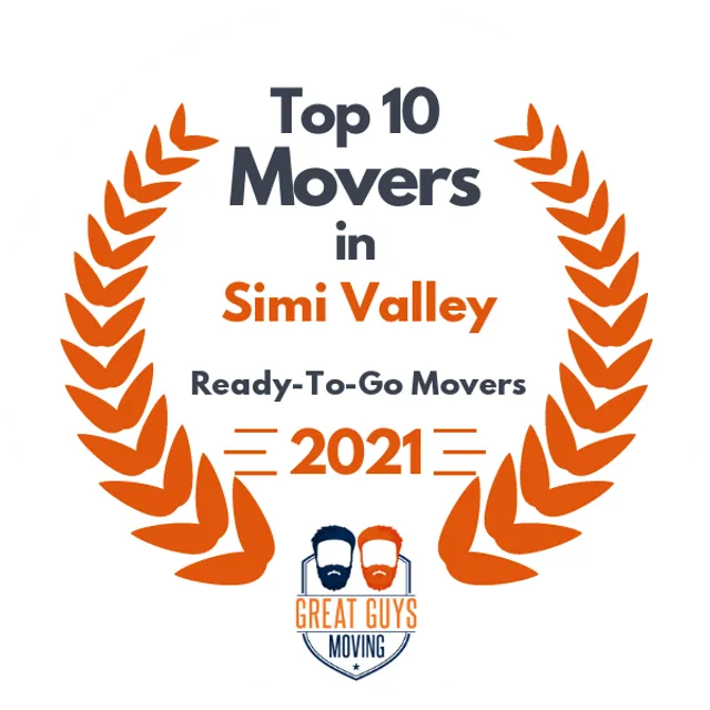 Top 10 Movers in Santa Clarita, CA 2021 award