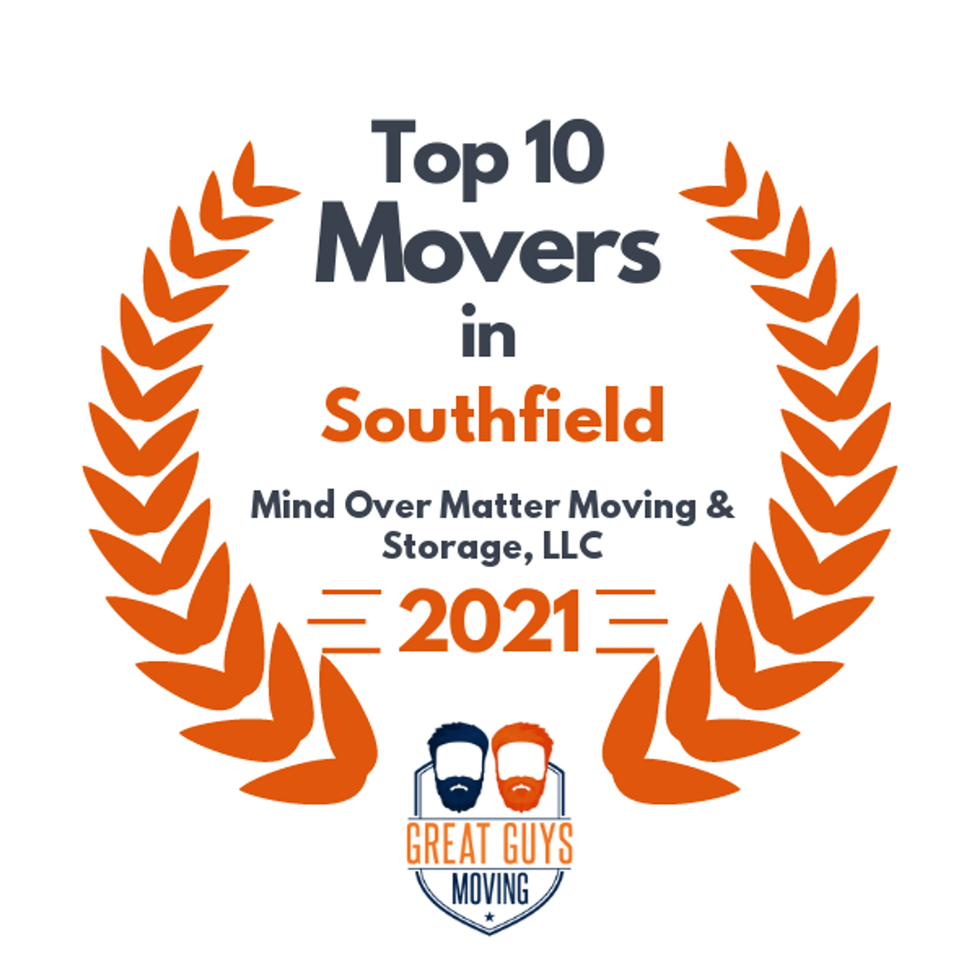 Top 10 Movers in Detroit, MI 2021 award