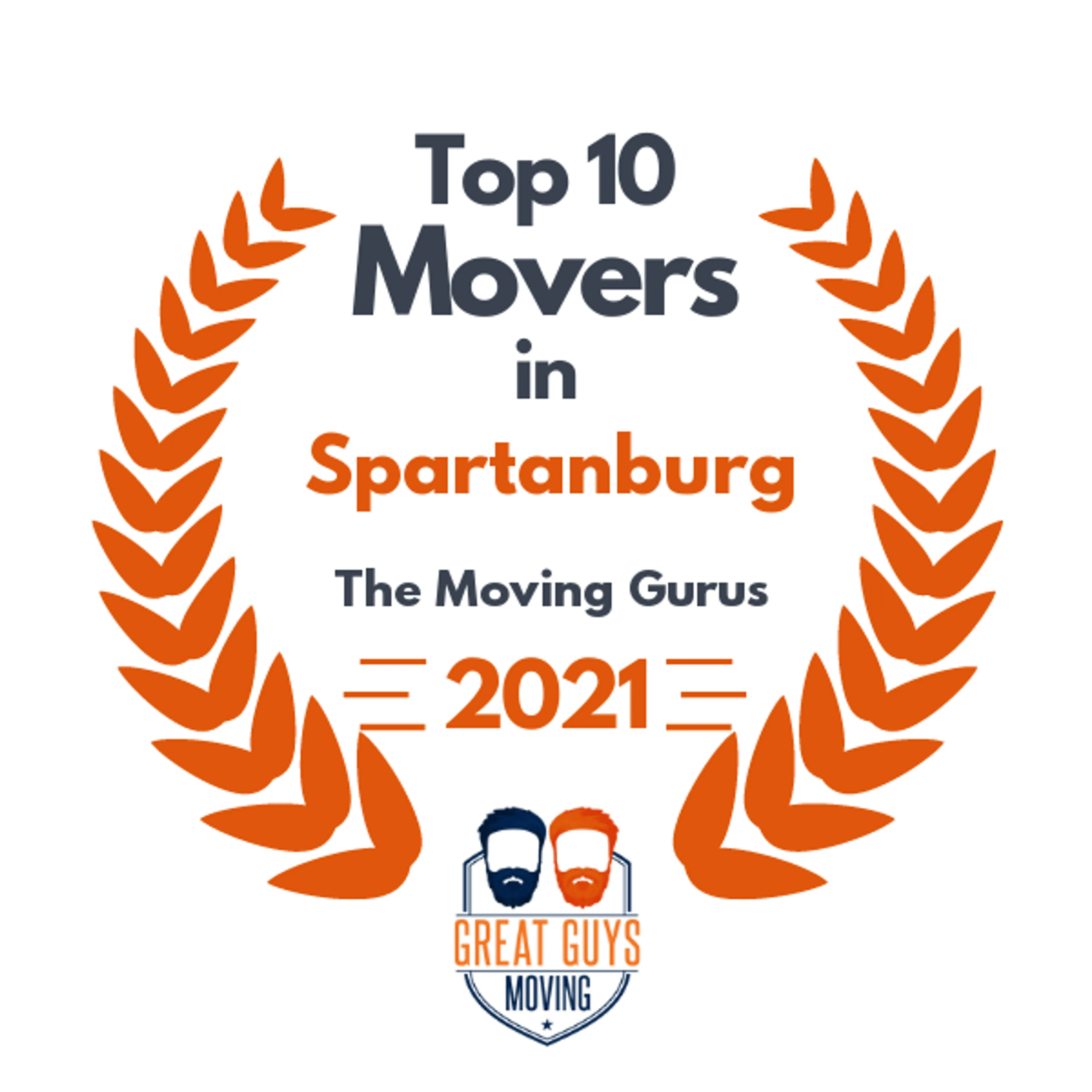 Top 10 Movers in Greenville, SC 2021 award