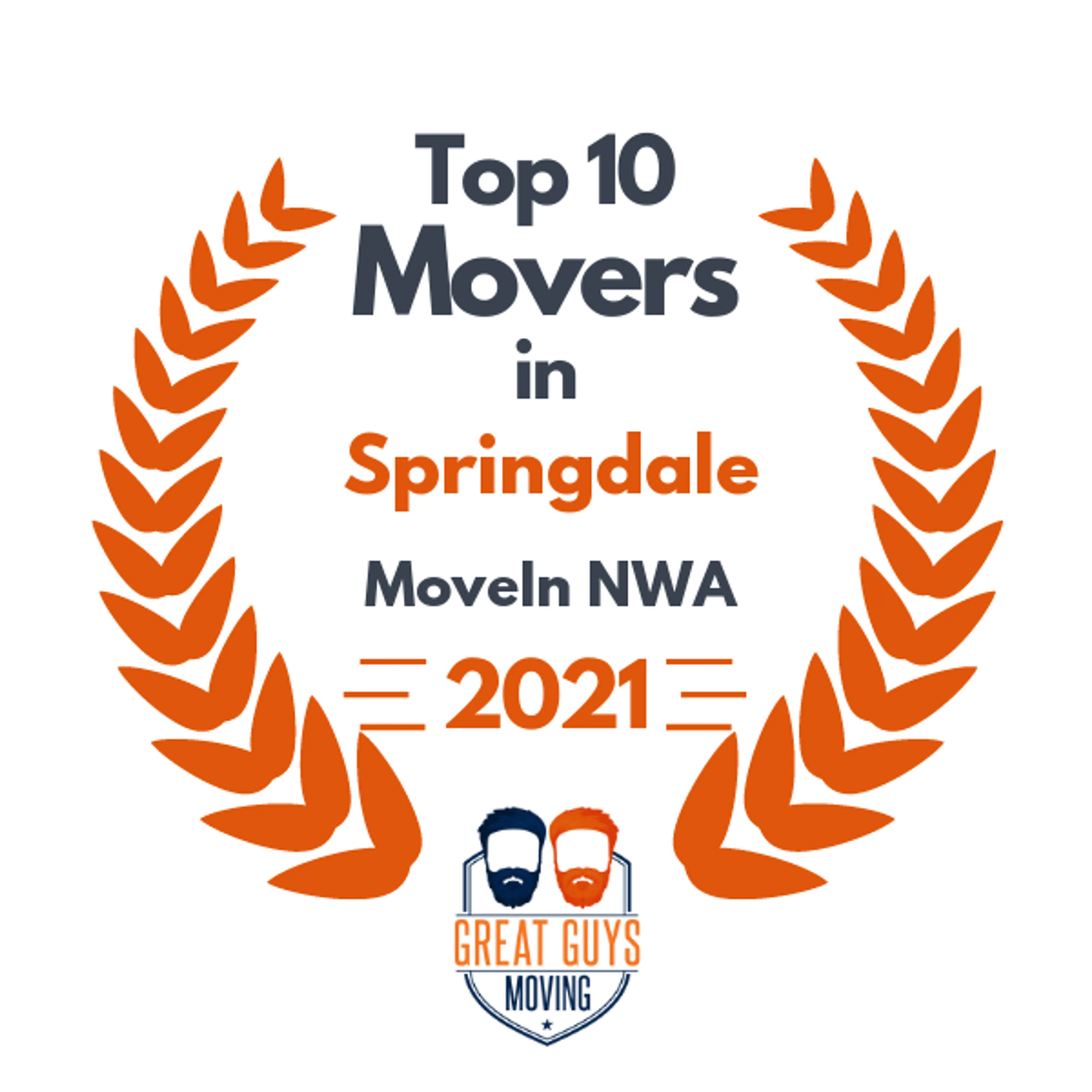 Top 10 Movers in Springdale, AR 2021 award