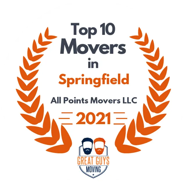 Top 10 Movers in Springfield, MA 2021 award