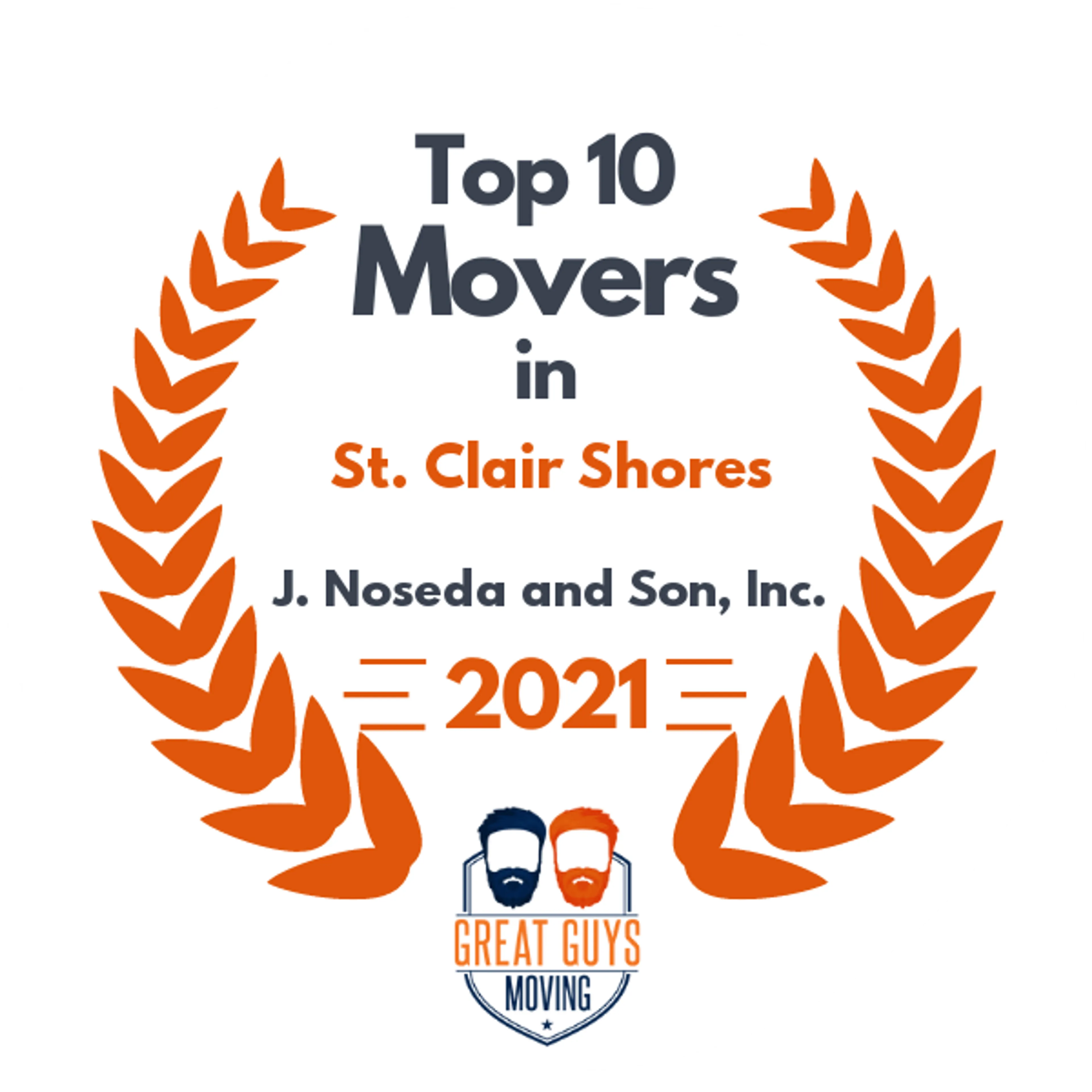 Top 10 Movers in Warren, MI 2021 award