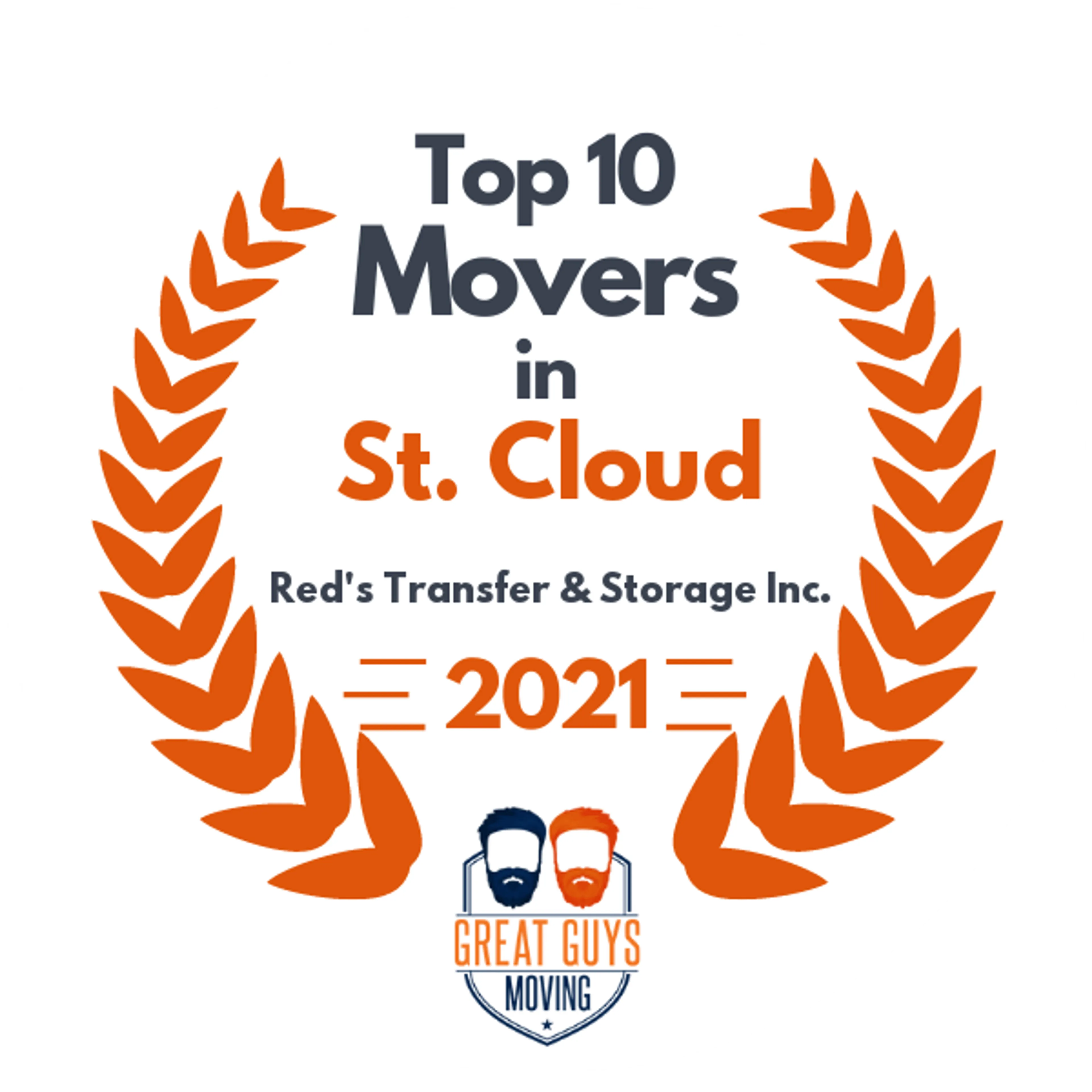 Top 10 Movers in St. Paul, MN 2021 award