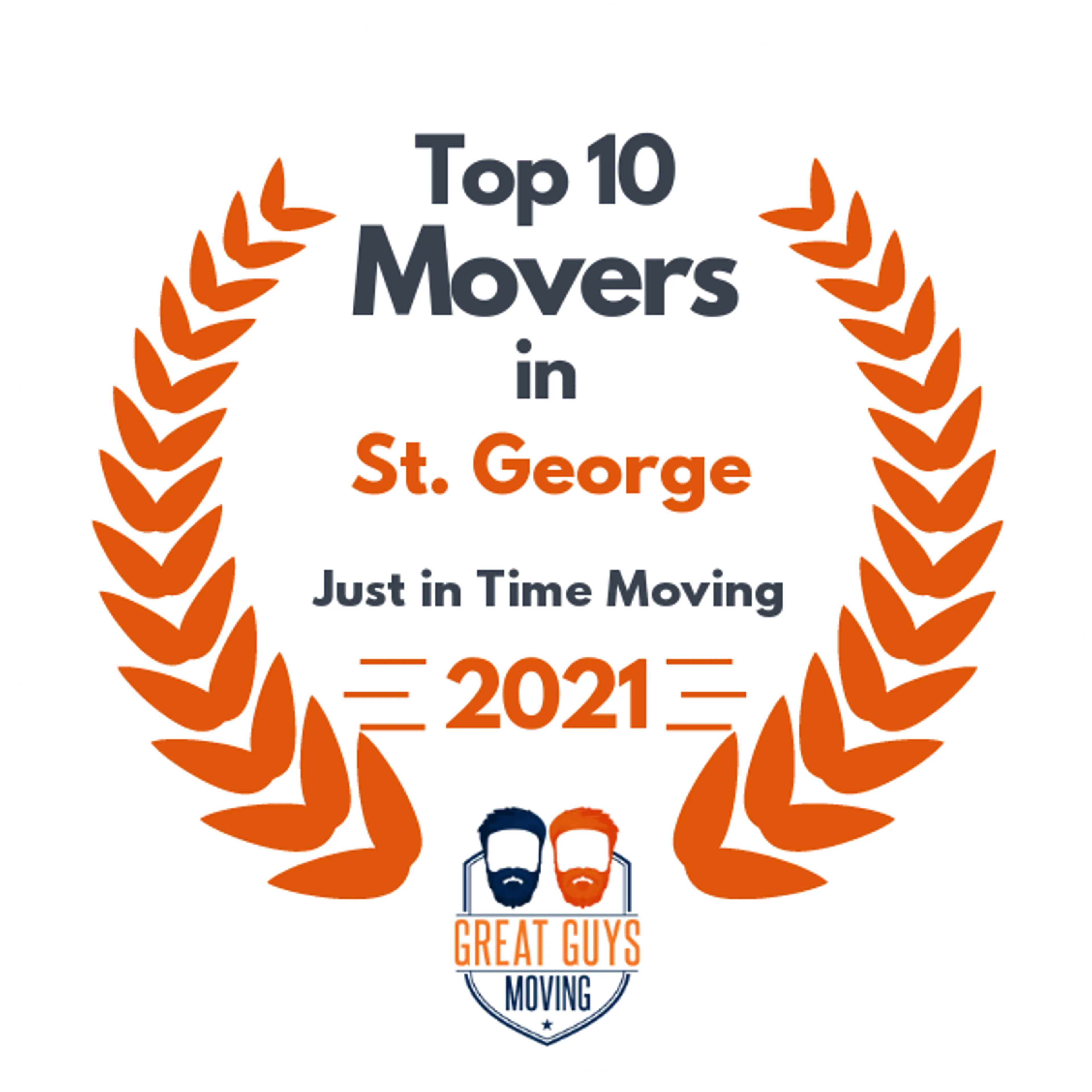 Top 10 Movers in St. George, UT 2021 award