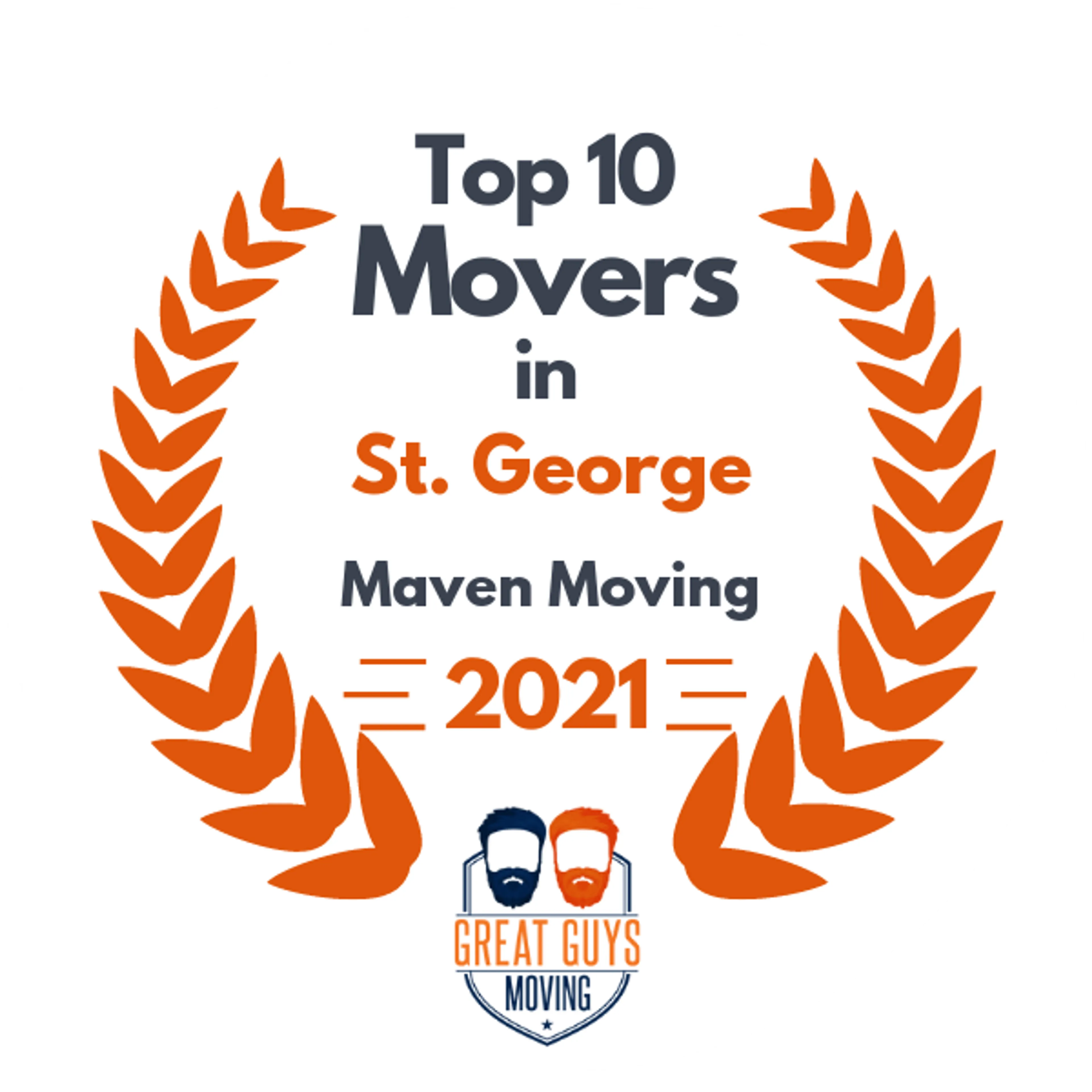 Top 10 Movers in St. George, UT 2021 award